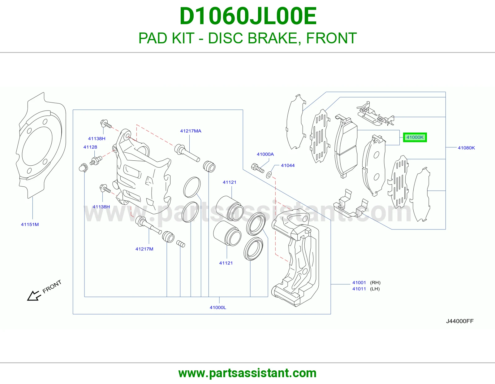 فحمات فرامل امامي D1060JL00E