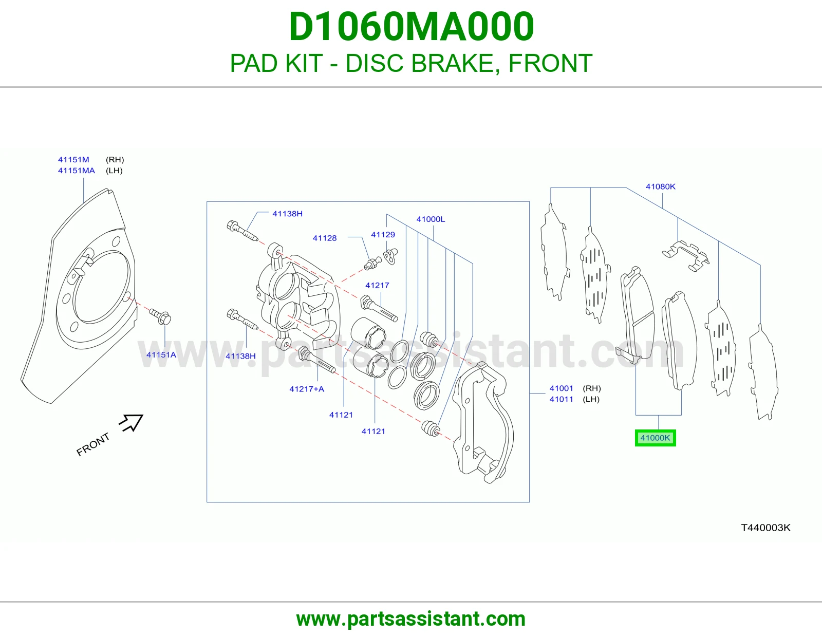 فحمات فرامل امامي D1060MA000