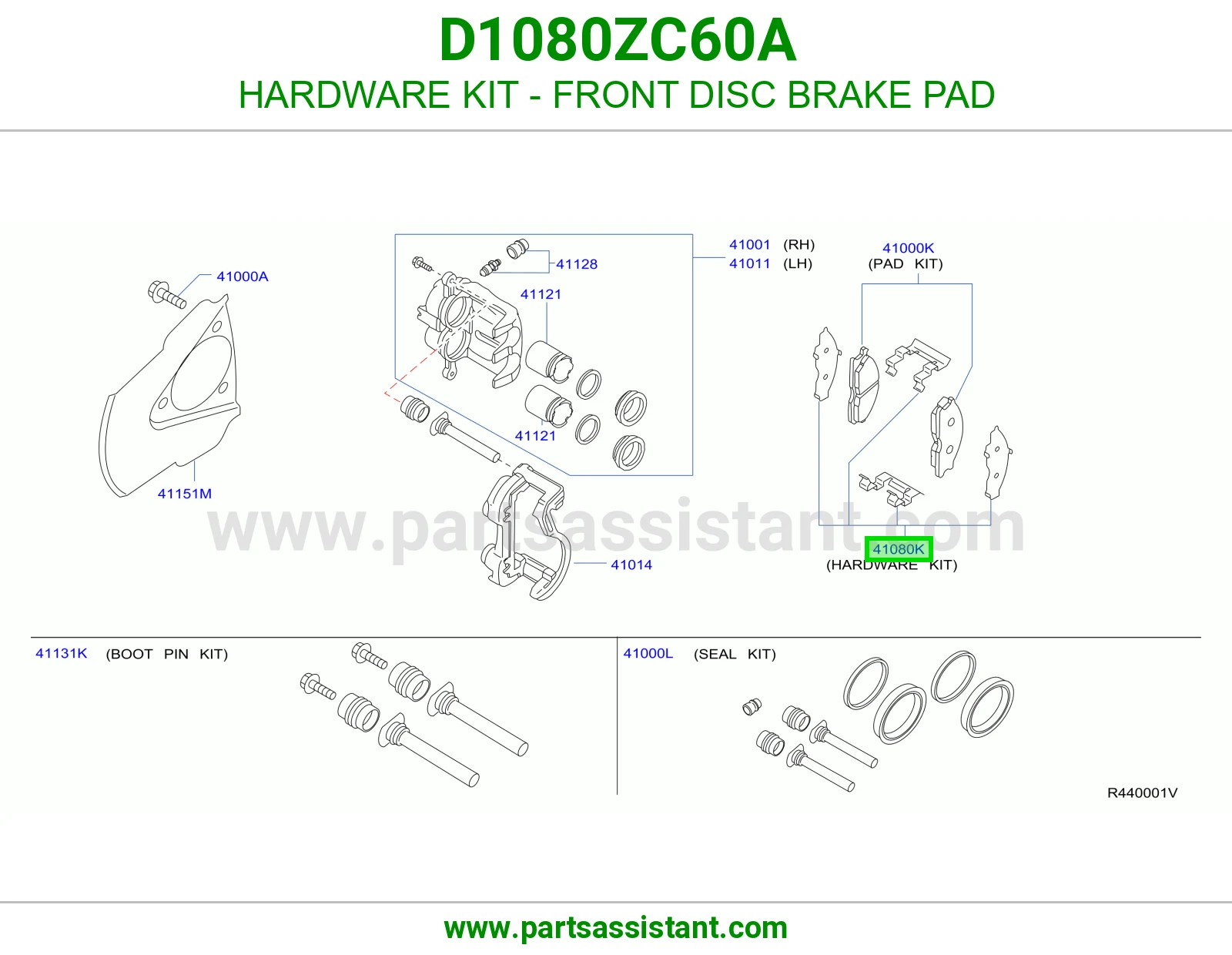 مشقبيه فحمات فرامل امامي D1080ZC60A