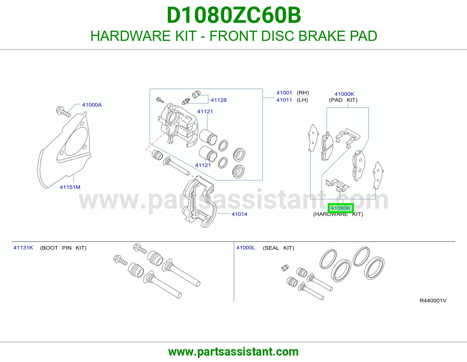 مشقبيه فحمات فرامل امامي D1080ZC60B