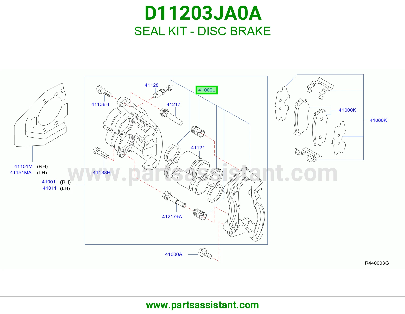 اصلاح كليبر فحمات امامي D11203JA0A