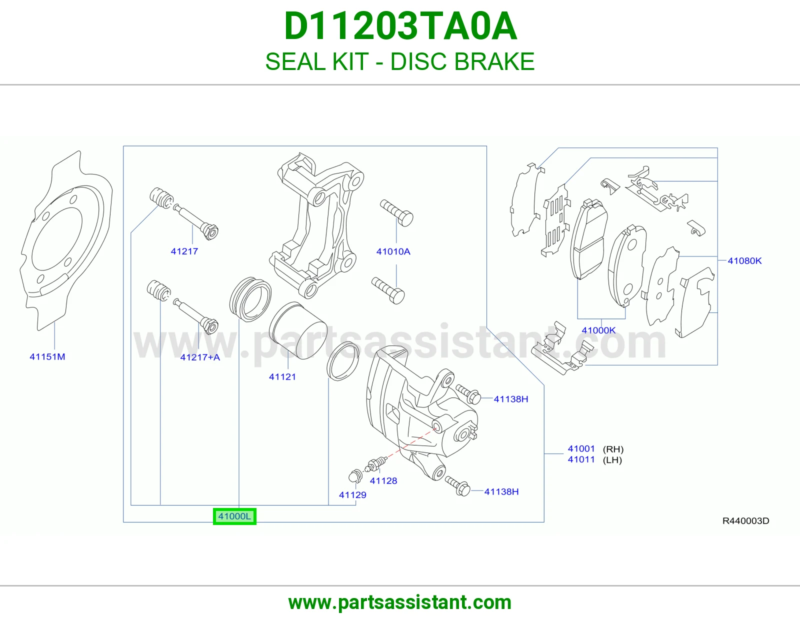 اصلاح كليبر فحمات امامي D11203TA0A