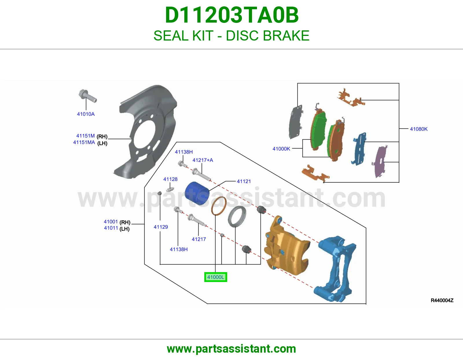 اصلاح كليبر فحمات امامي D11203TA0B