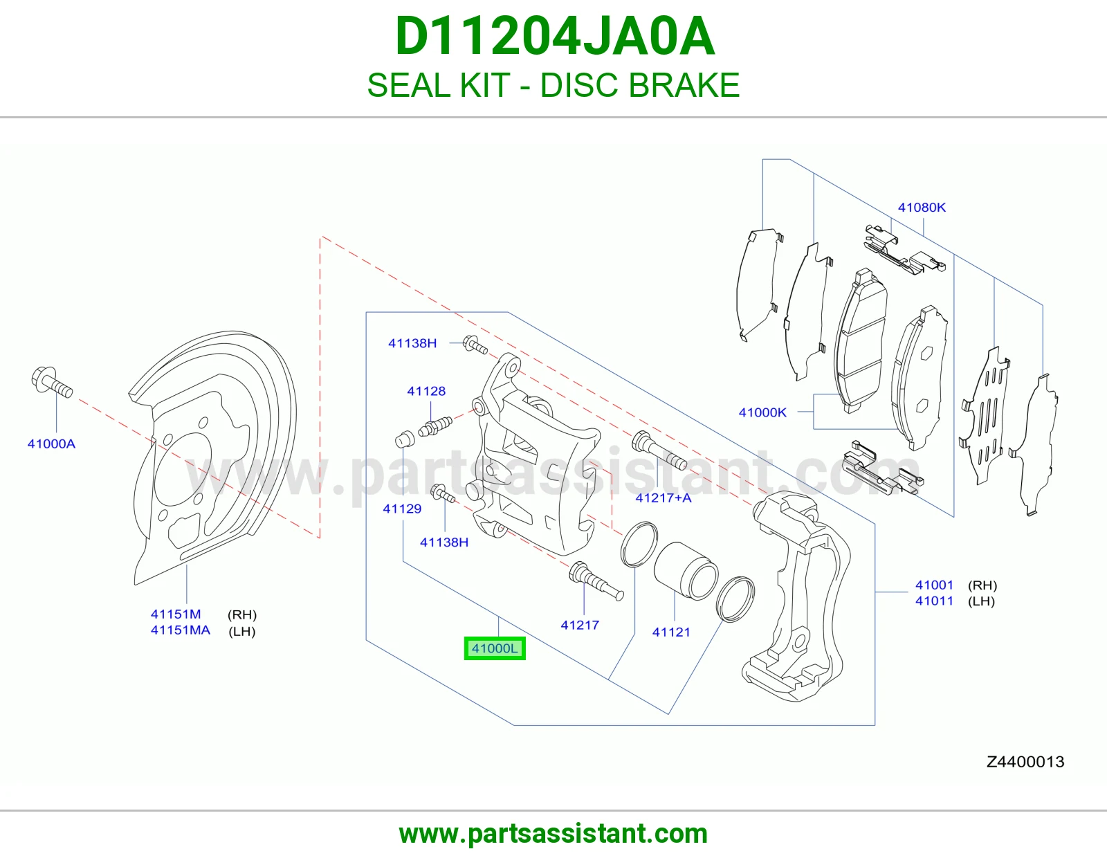 اصلاح كليبر فحمات امامي D11204JA0A