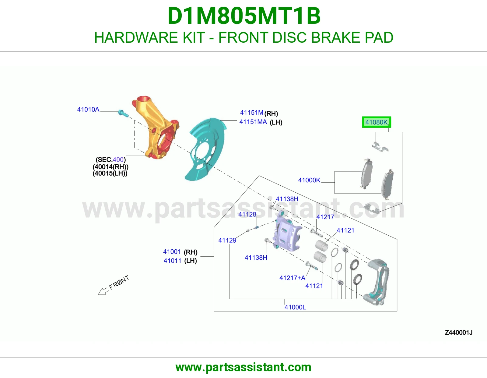 مشقبيه فحمات فرامل امامي D1M805MT1B