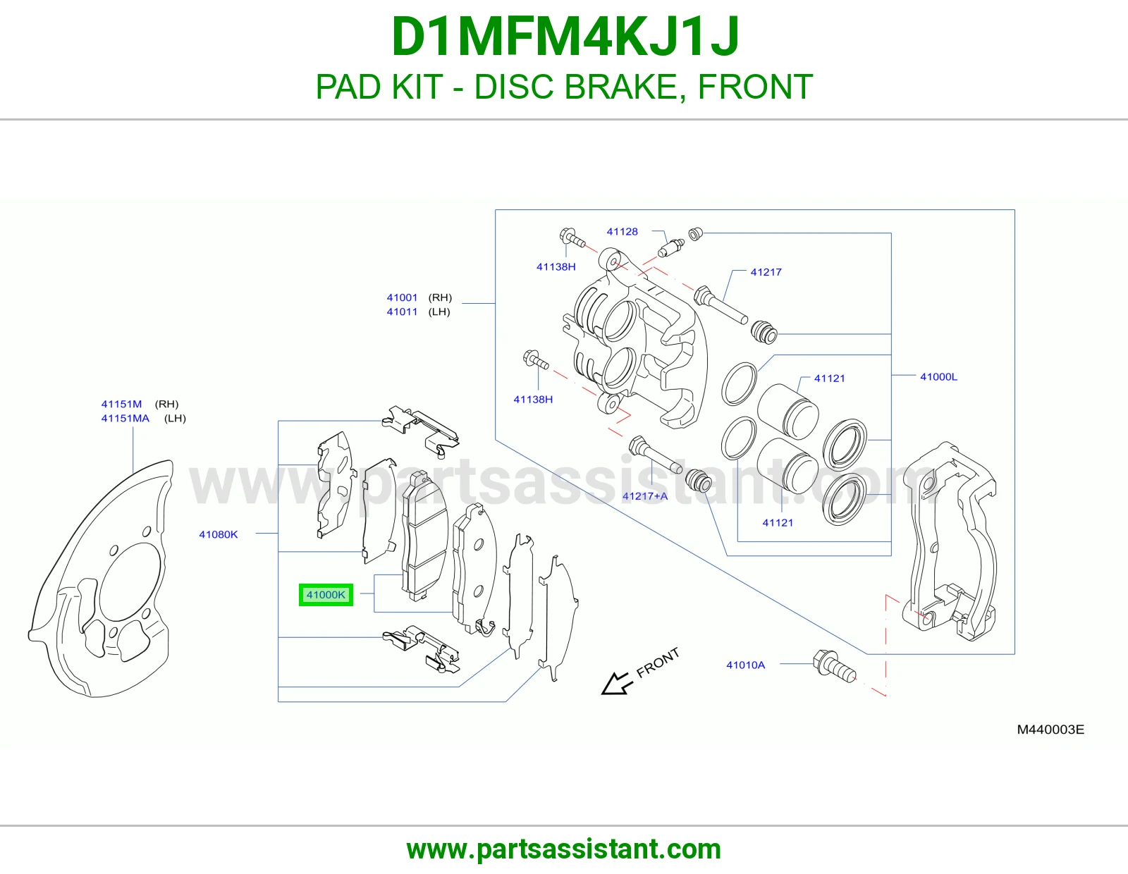 فحمات فرامل امامي D1MFM4KJ1J