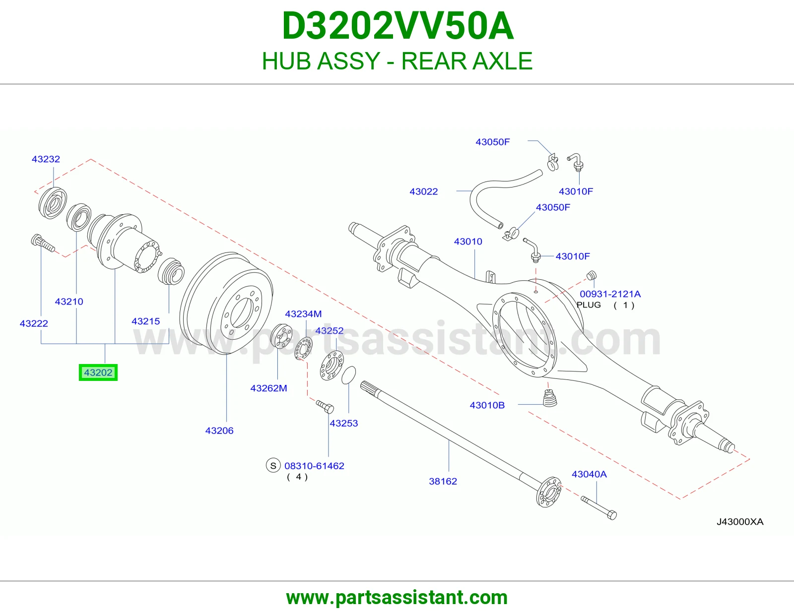فلنجه كفر خلفي D3202VV50A