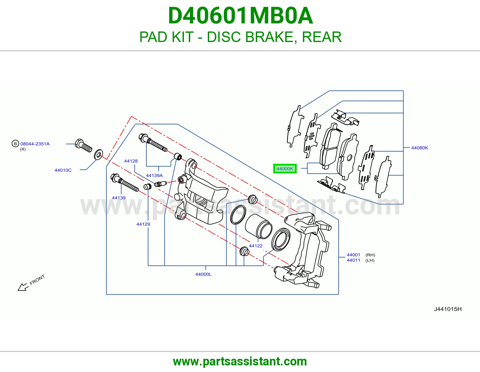 فحمات فرامل خلفي D40601MB0A