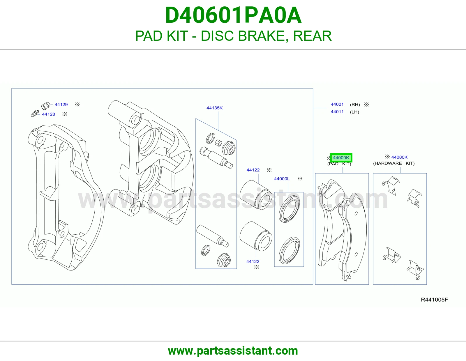 فحمات فرامل خلفي D40601PA0A