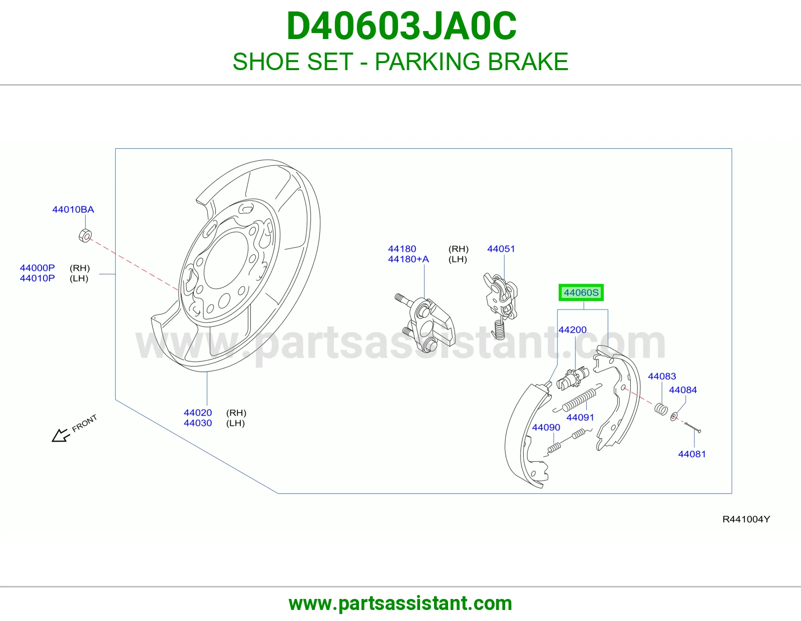 قماش جلنط خلفي D40603JA0C
