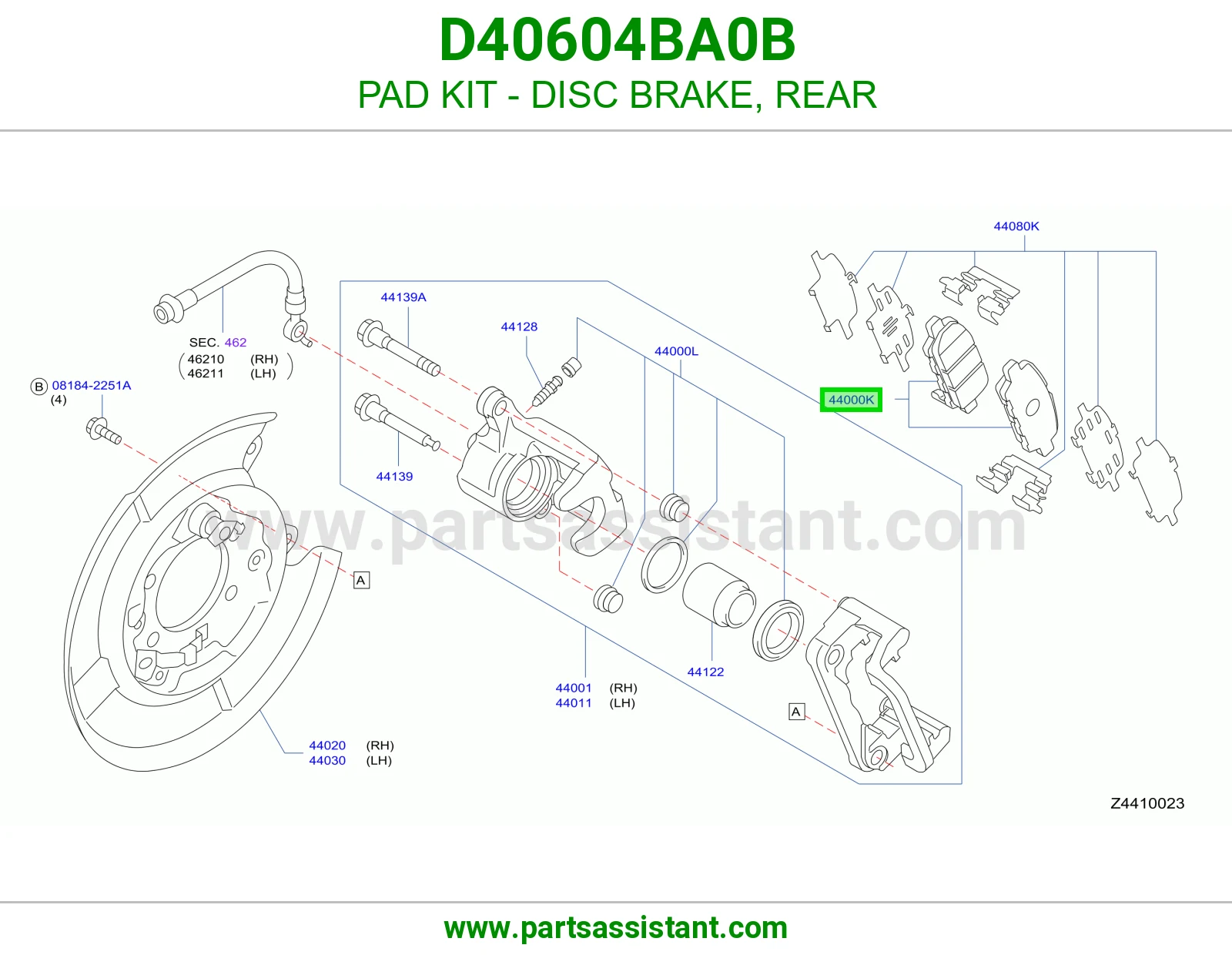 فحمات فرامل خلفي D40604BA0B