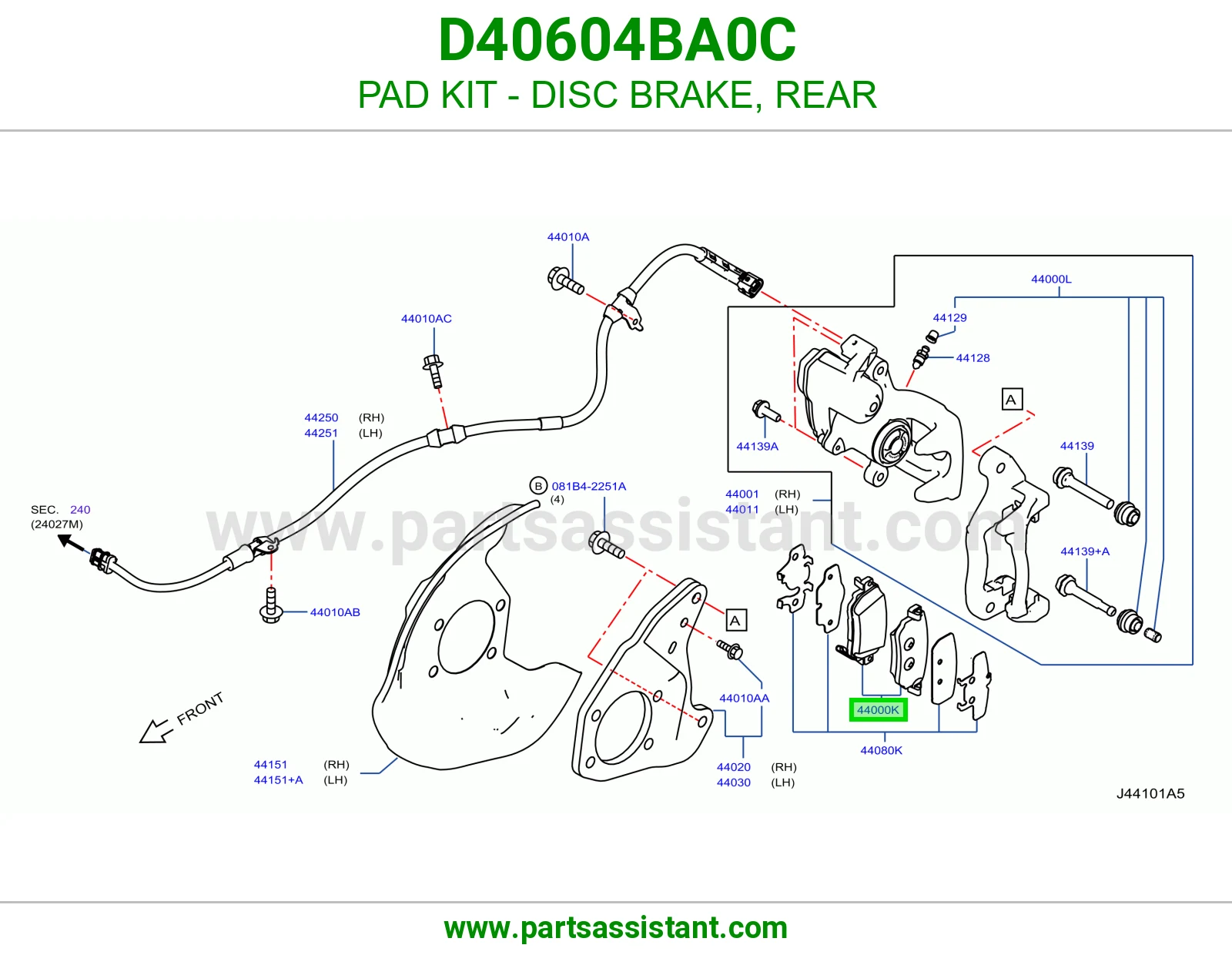 فحمات فرامل خلفي D40604BA0C