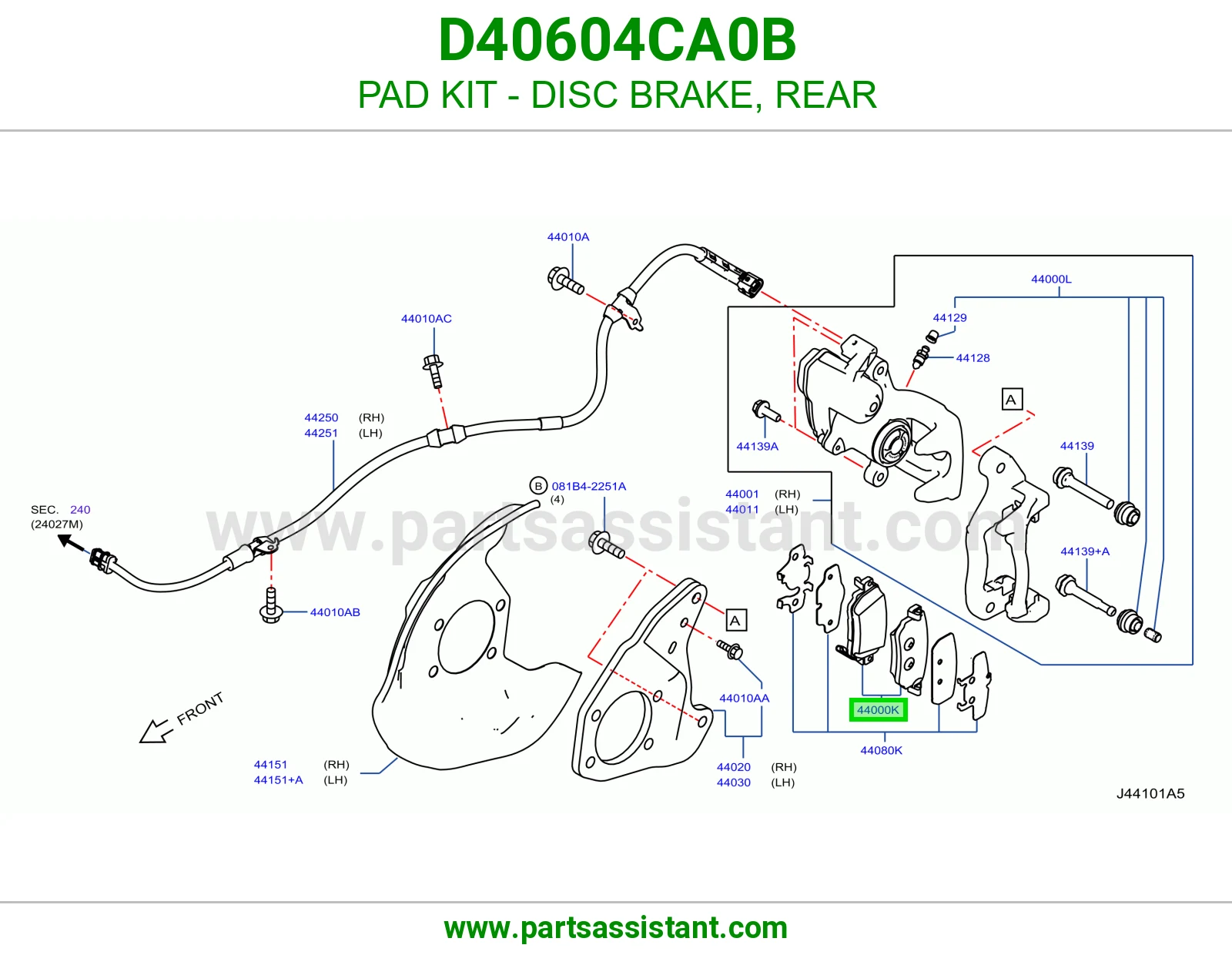 فحمات فرامل خلفي D40604CA0B