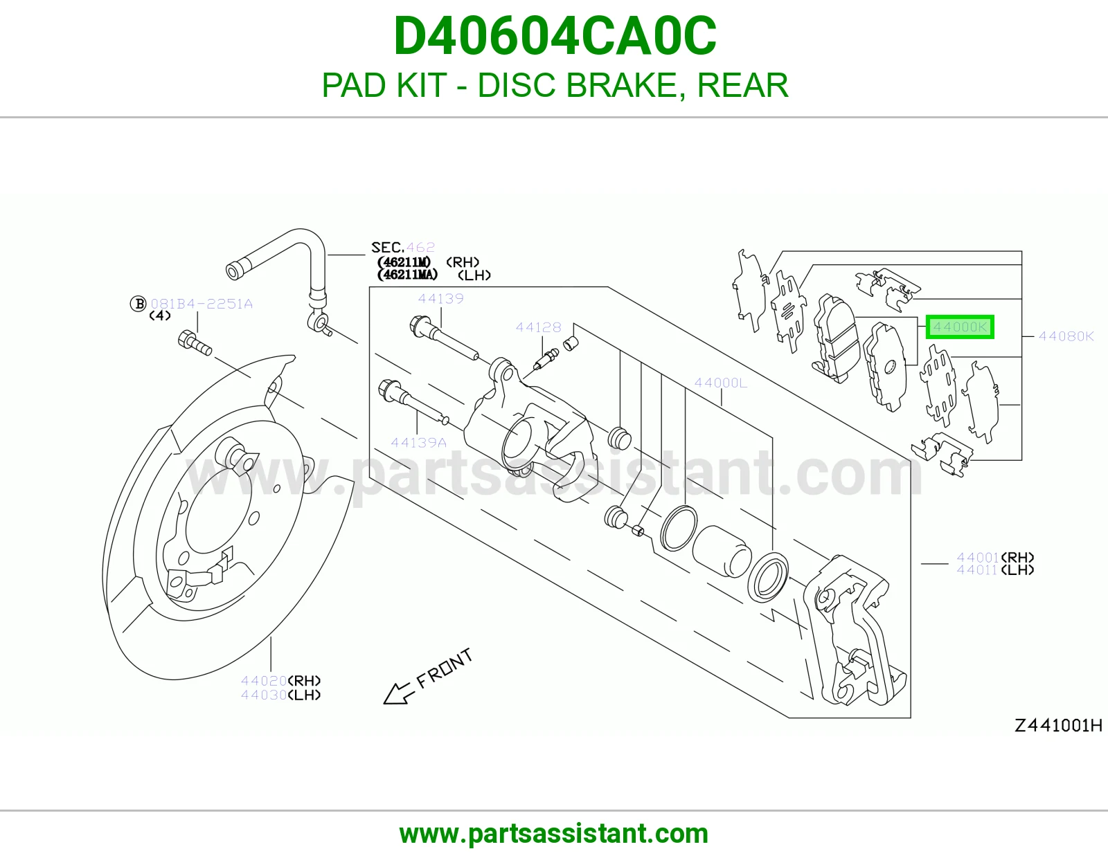 فحمات فرامل خلفي D40604CA0C