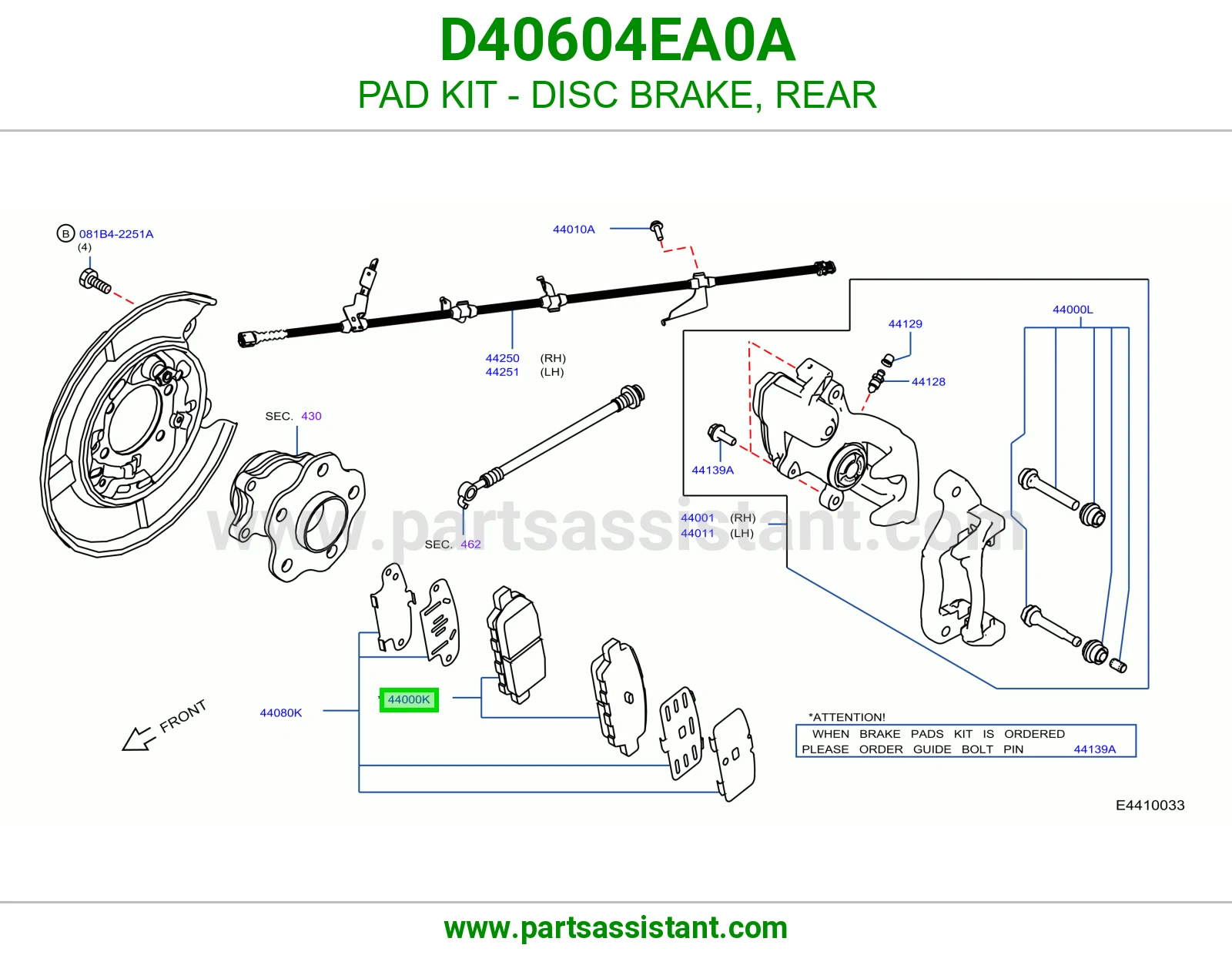 فحمات فرامل خلفي D40604EA0A