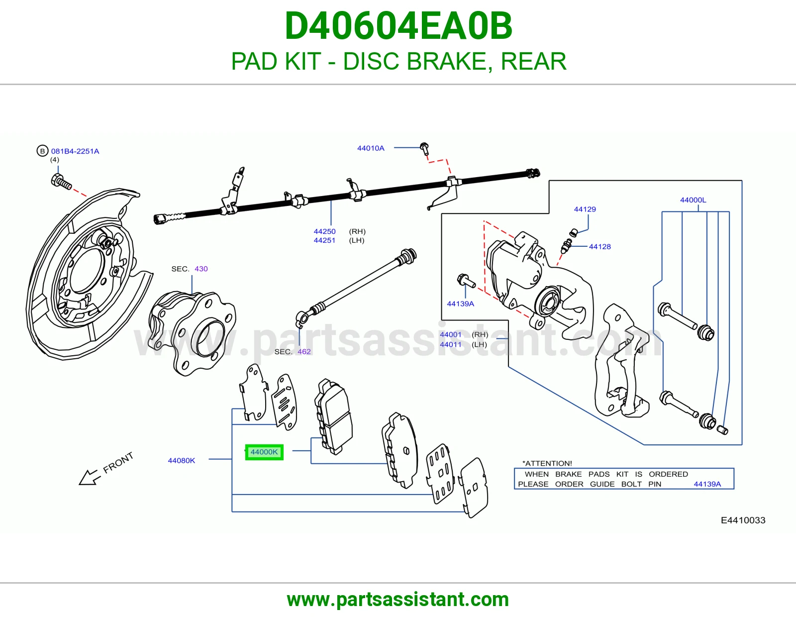 فحمات فرامل خلفي D40604EA0B