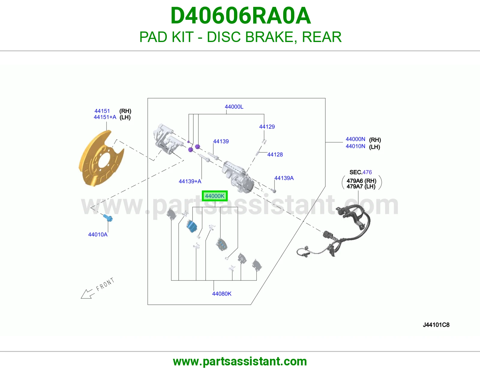 فحمات فرامل خلفي D40606RA0A