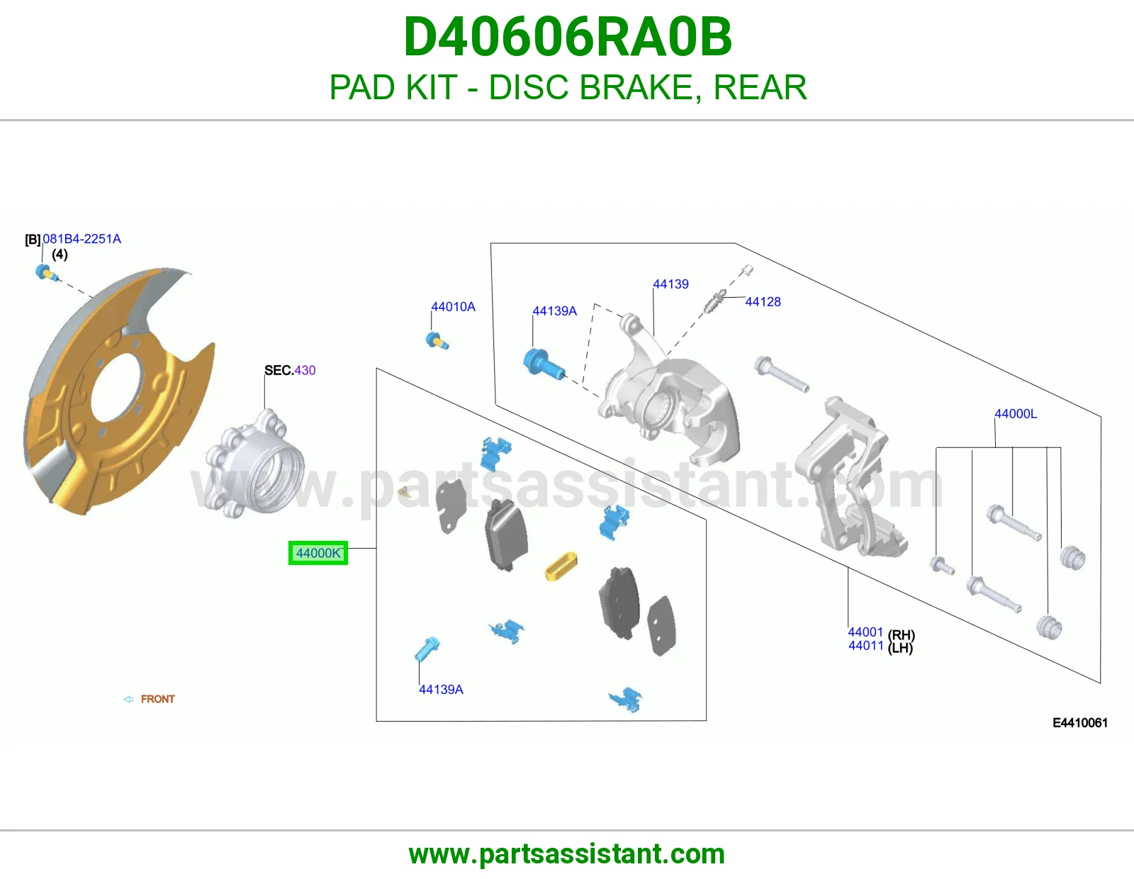 فحمات فرامل خلفي D40606RA0B