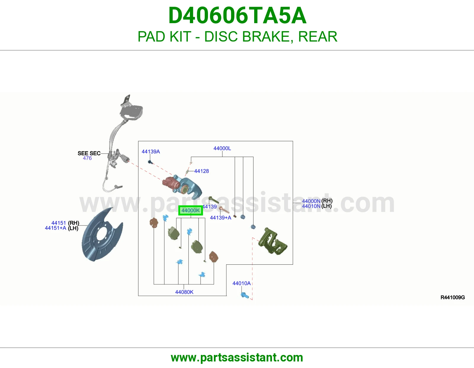 فحمات فرامل خلفي D40606TA5A