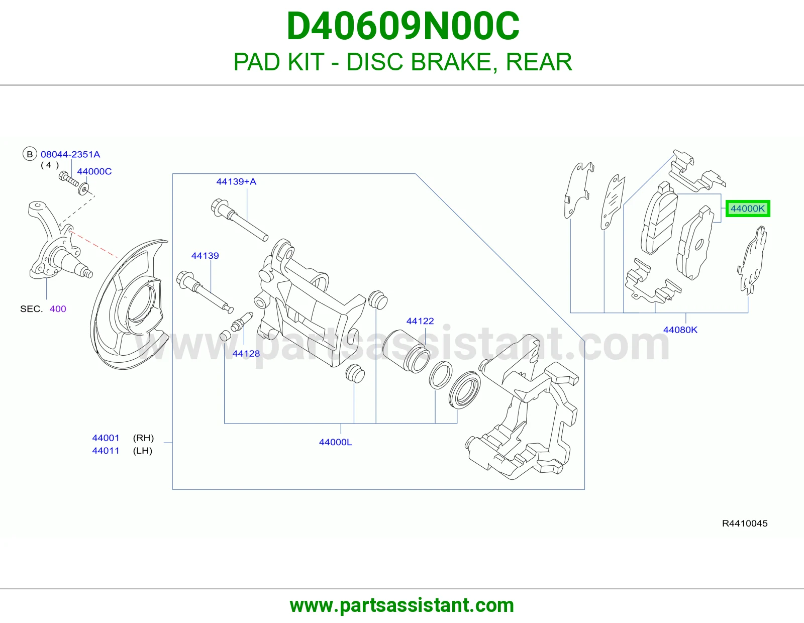 فحمات فرامل خلفي D40609N00C