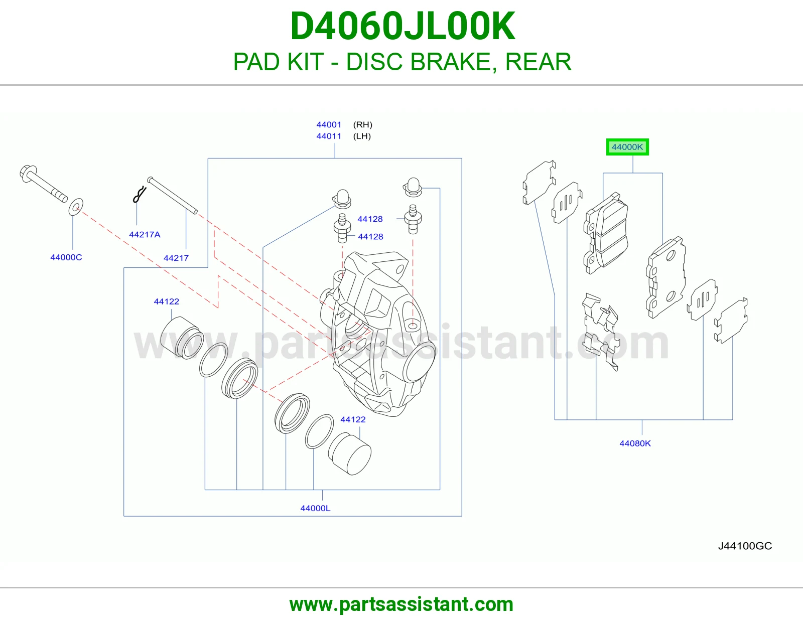 فحمات فرامل خلفي D4060JL00K