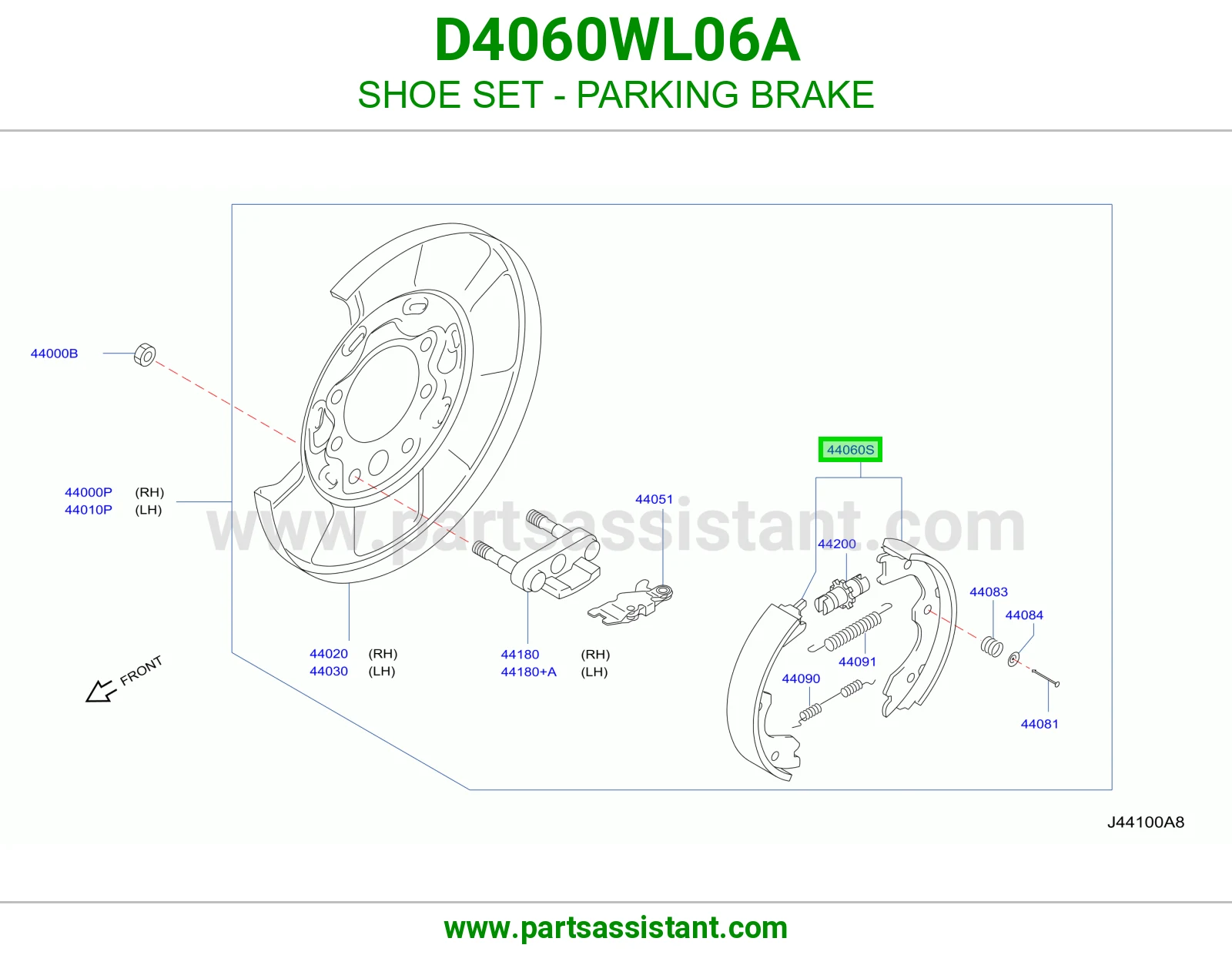 قماش جلنط خلفي D4060WL06A