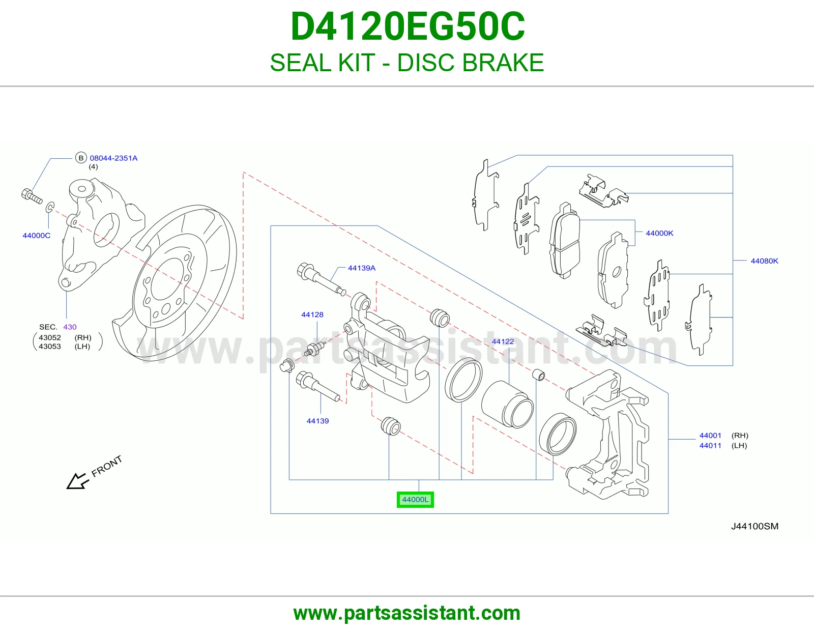 اصلاح كليبر خلفي D4120EG50C