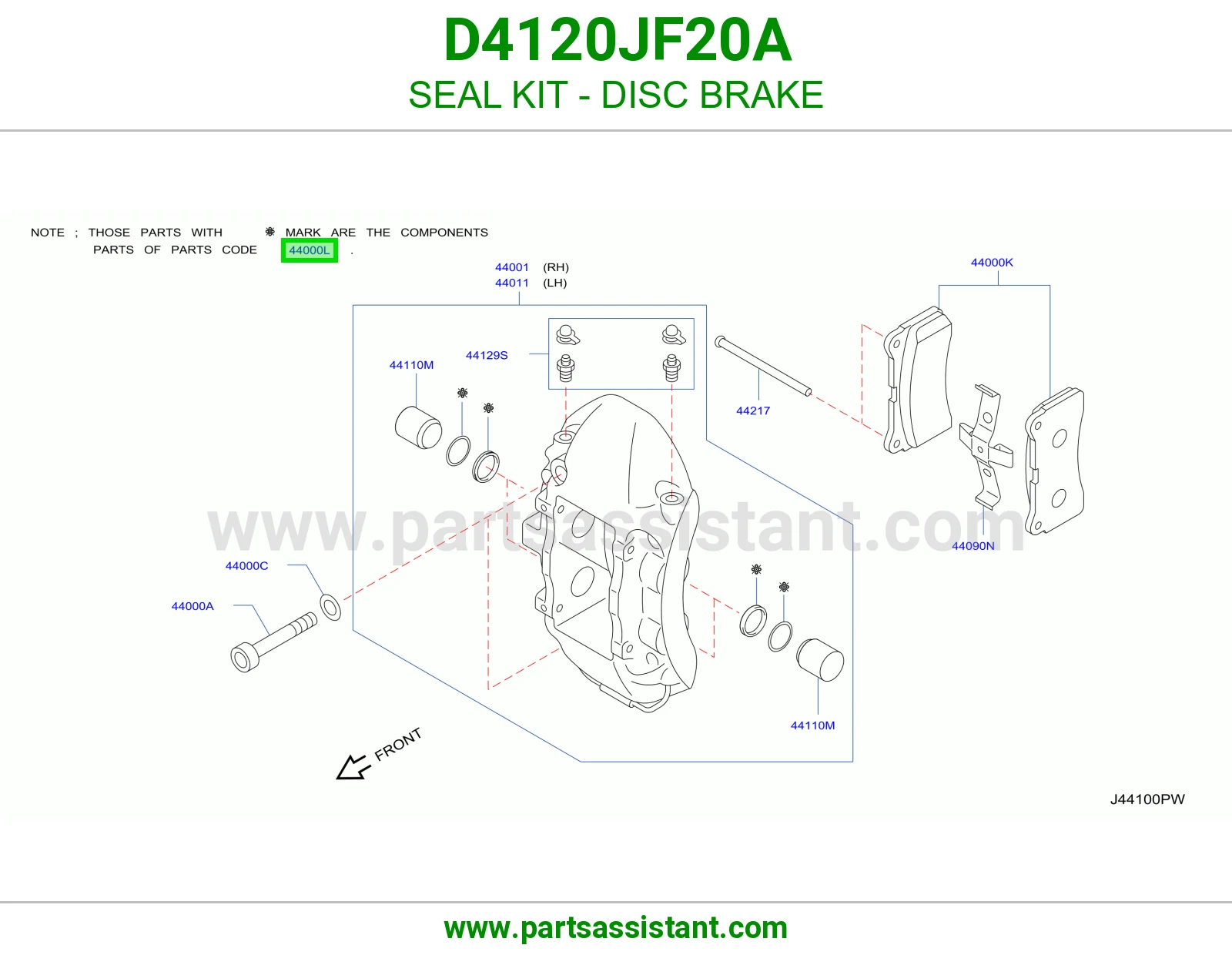 اصلاح كليبر خلفي D4120JF20A