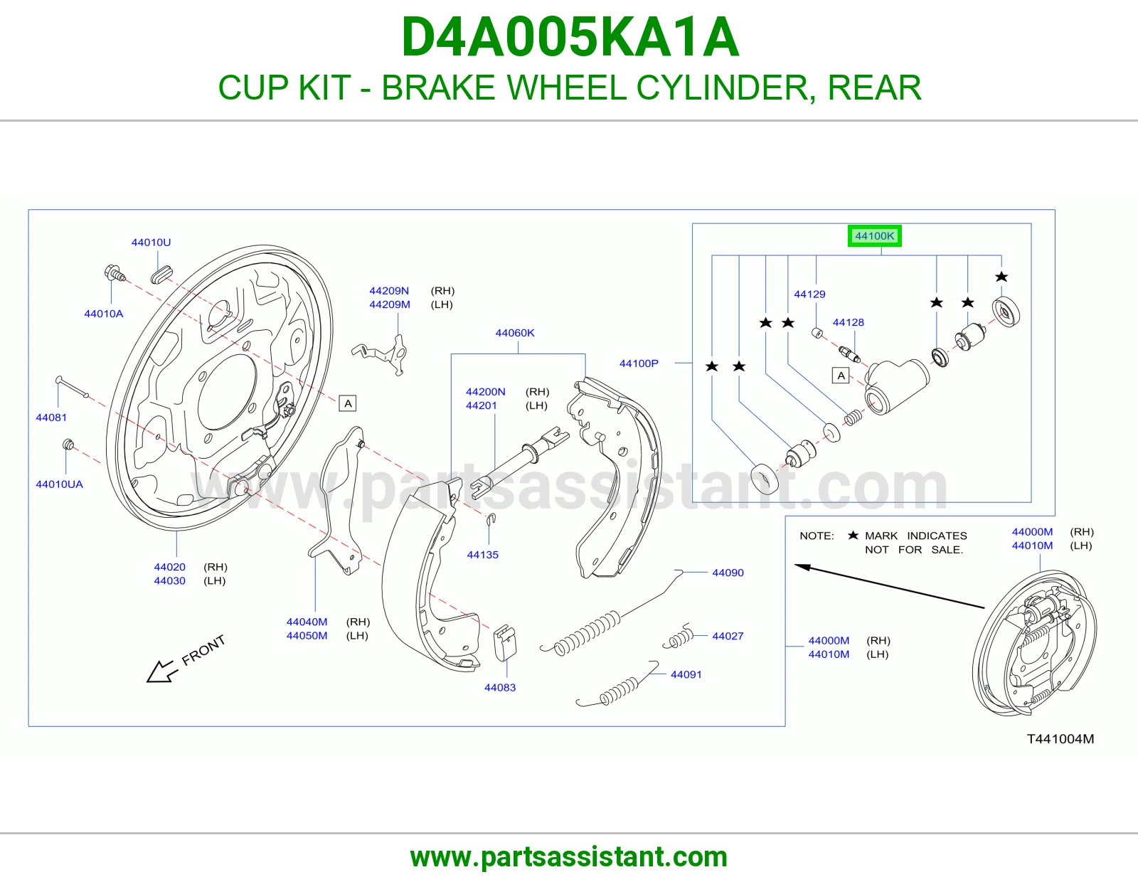 اصلاح سلندر فرامل خلفي D4A005KA1A