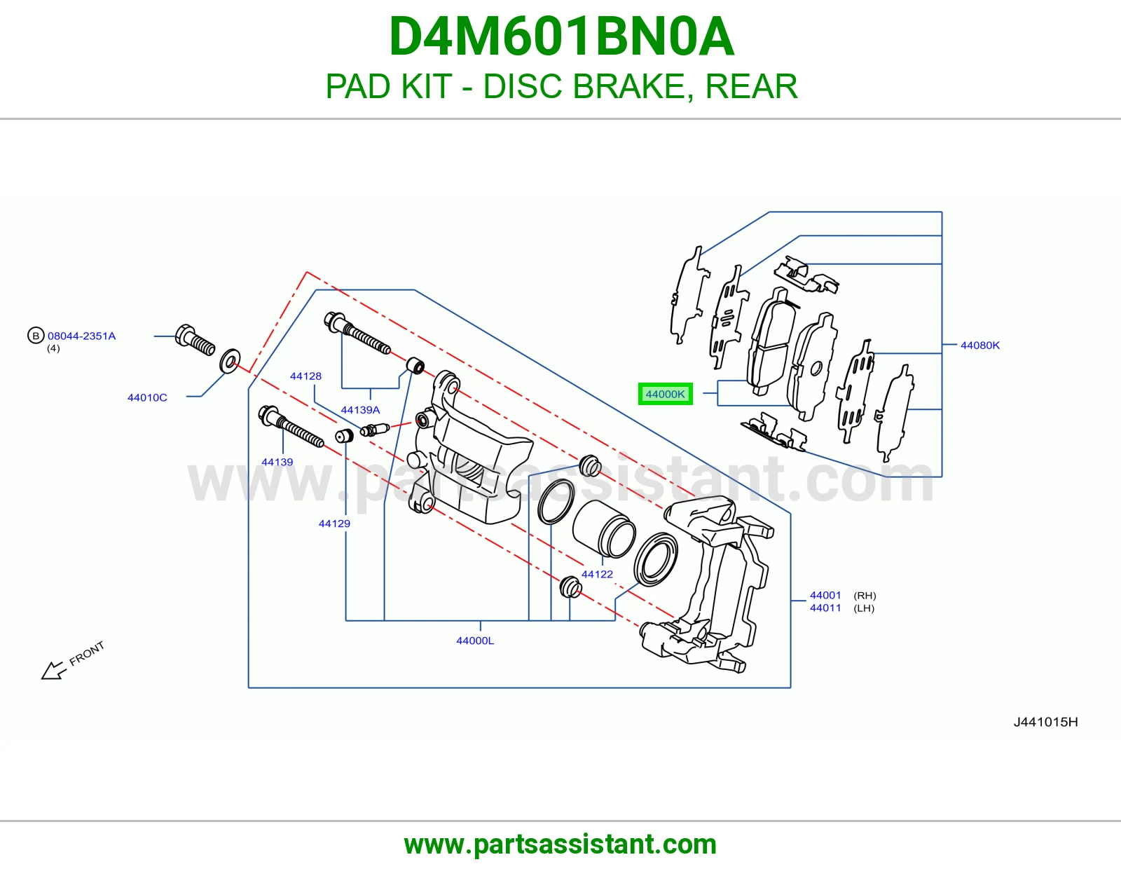 فحمات فرامل خلفي D4M601BN0A