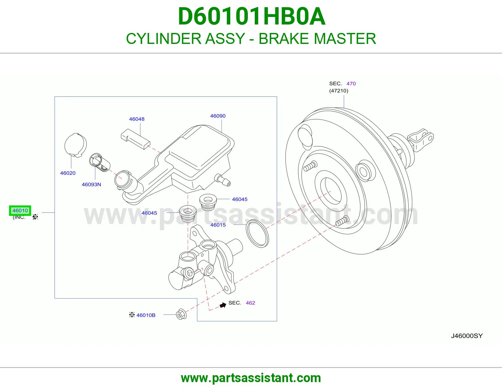 علبه فرامل D60101HB0A