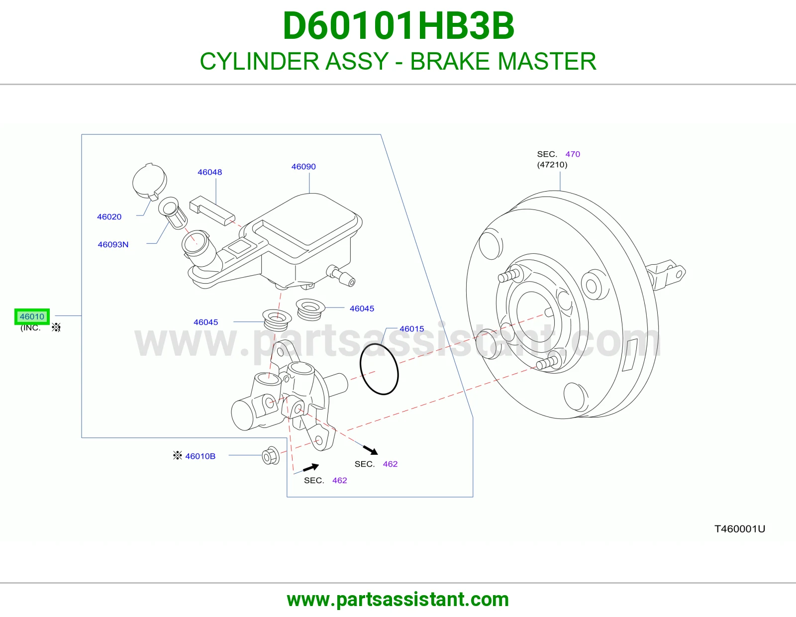 علبه فرامل D60101HB3B
