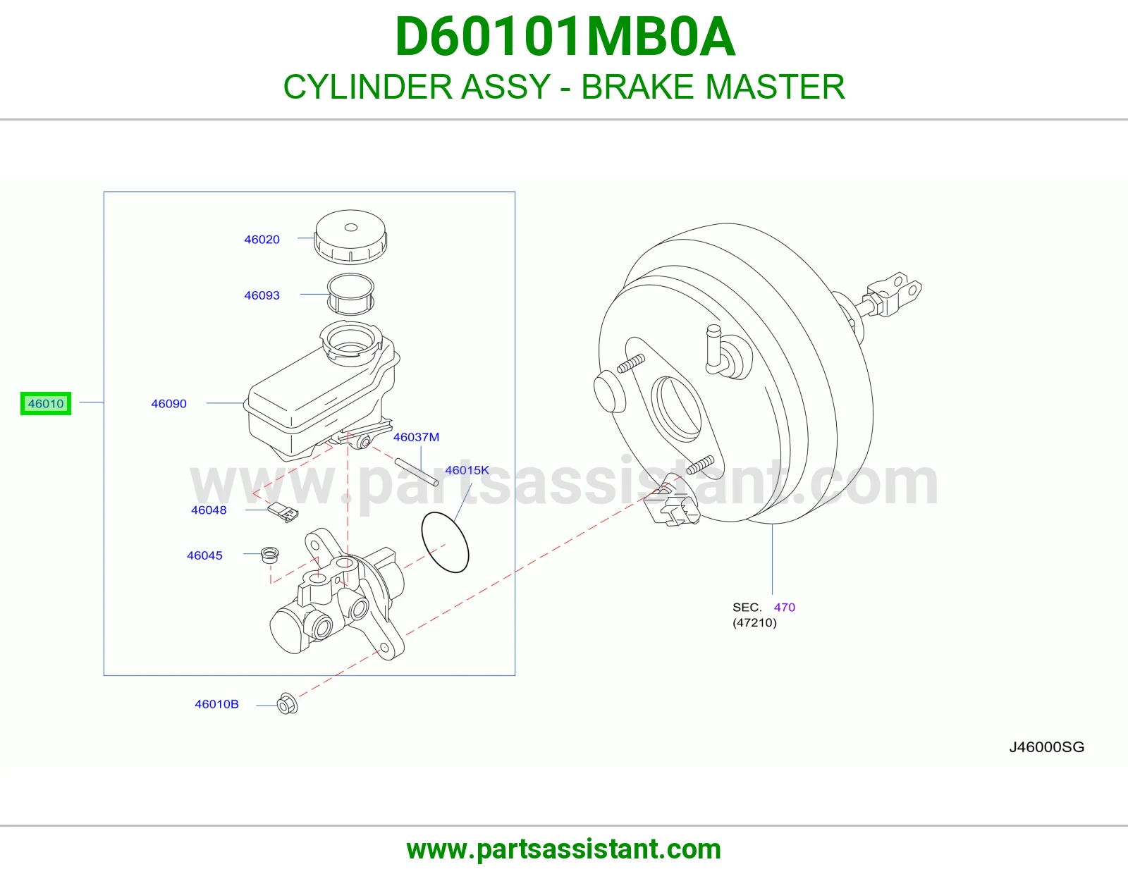 علبه فرامل D60101MB0A