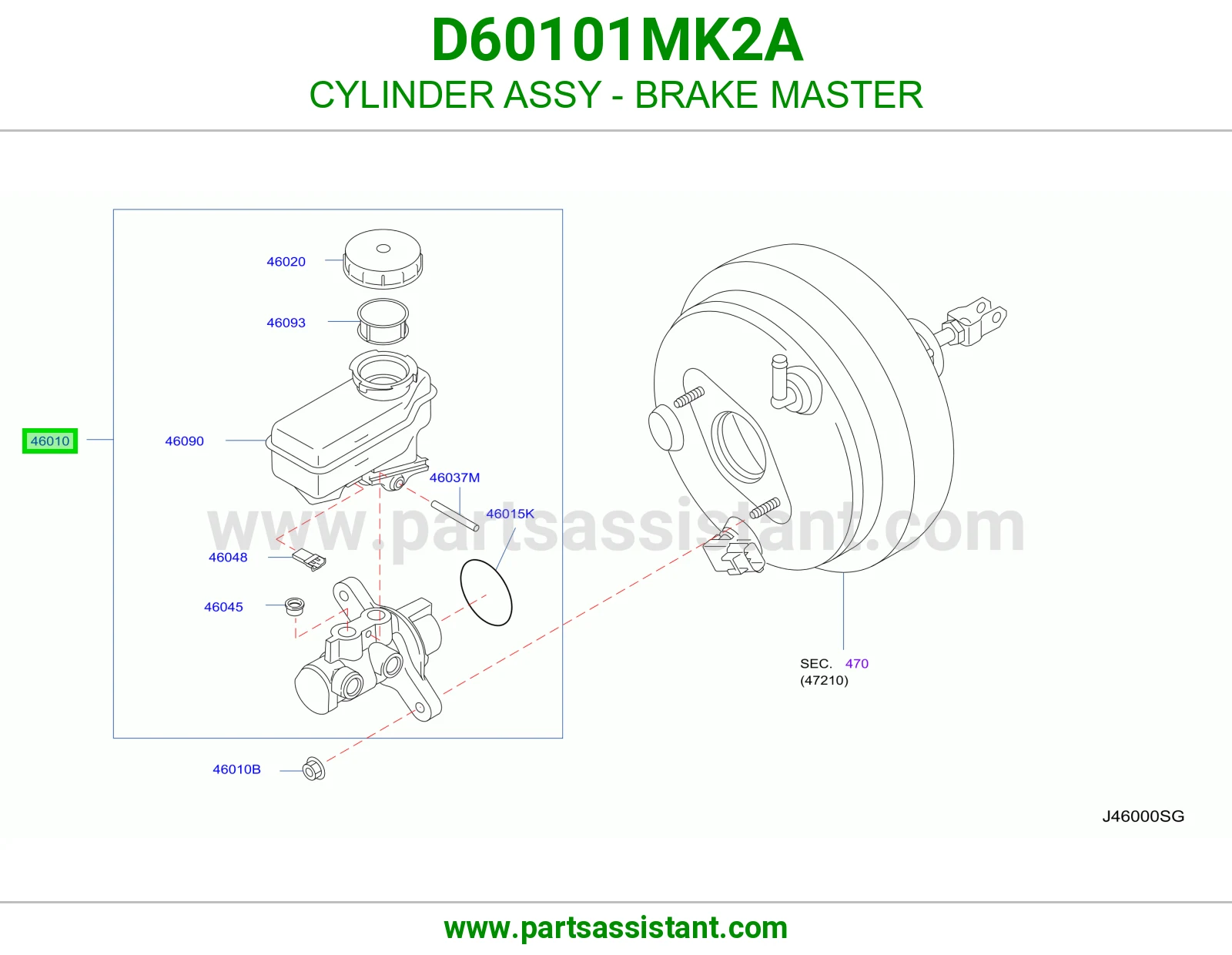 علبه فرامل D60101MK2A