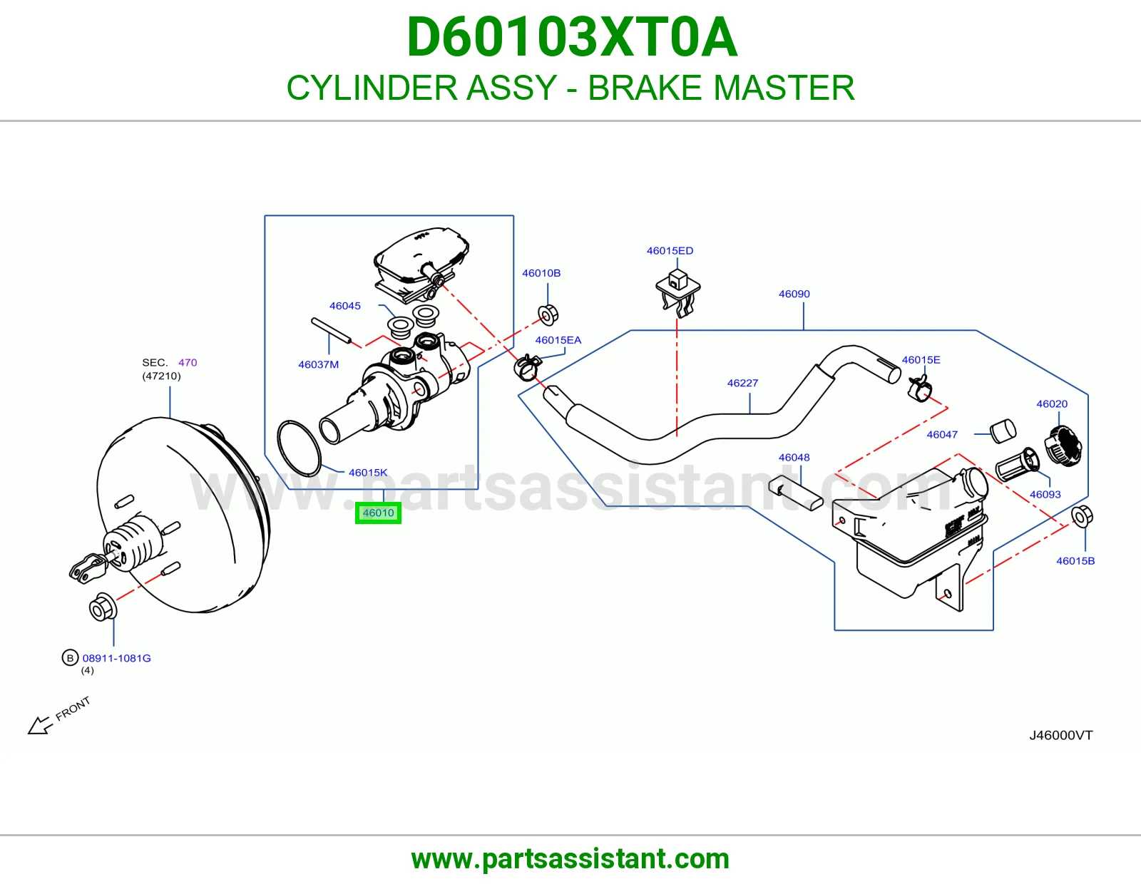 علبه فرامل D60103XT0A