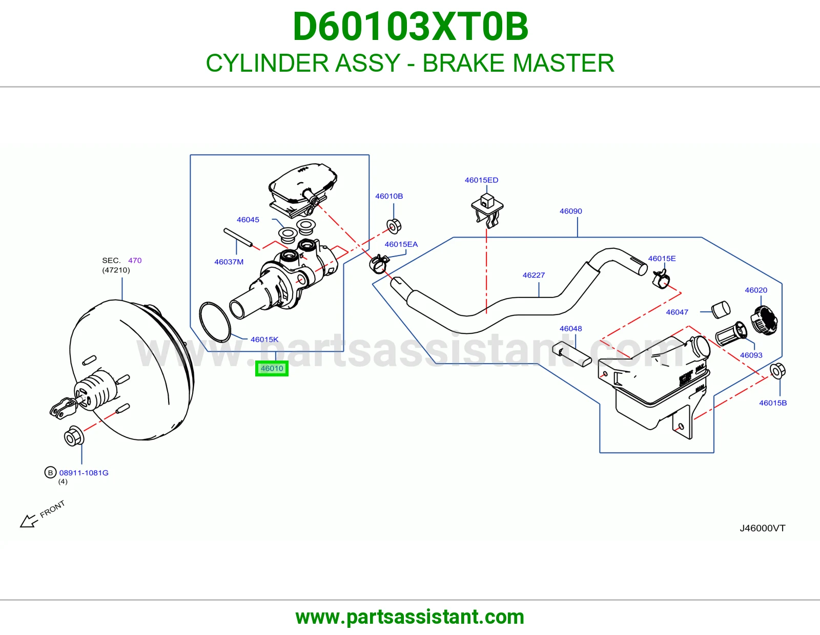 علبه فرامل D60103XT0B