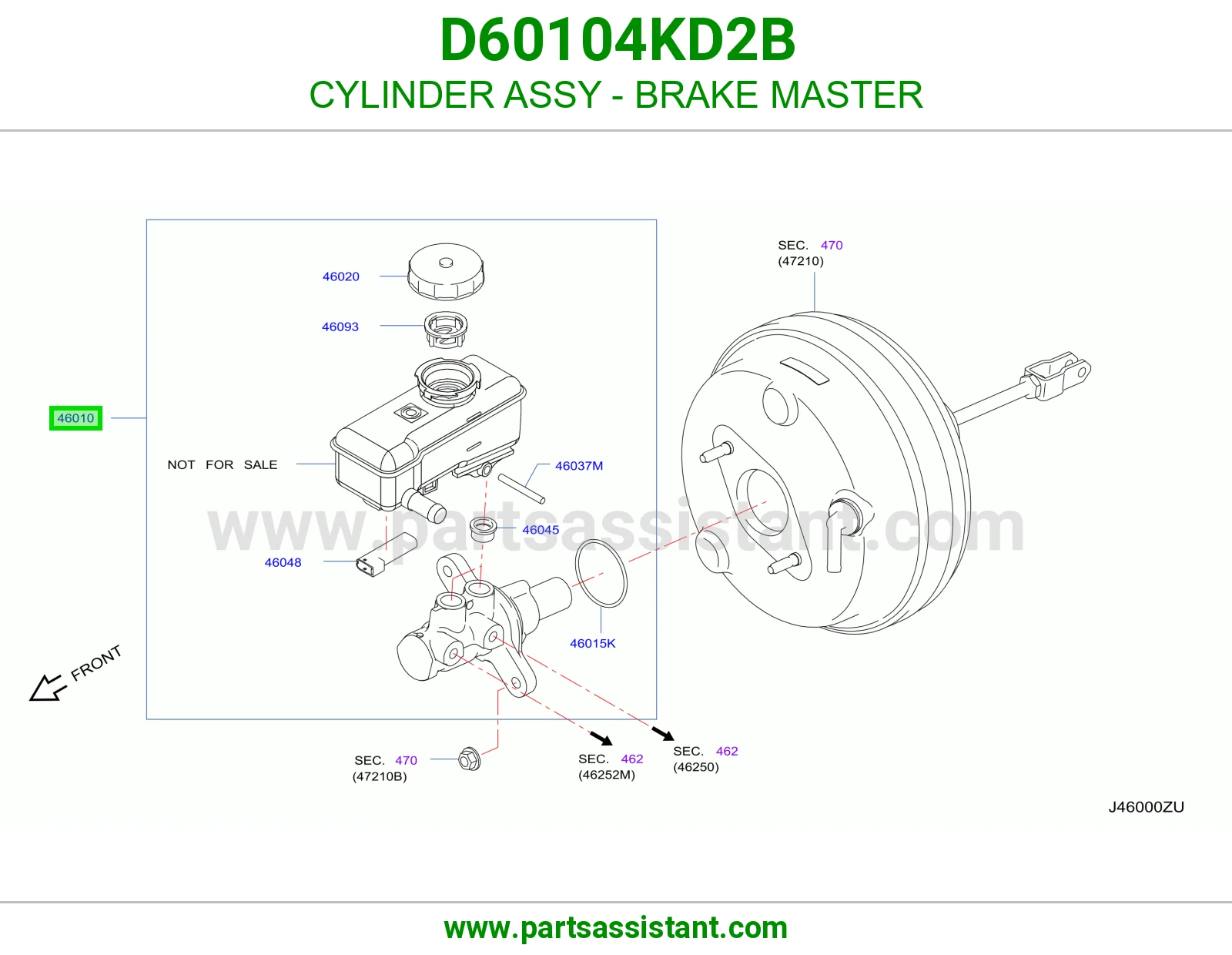 علبه فرامل D60104KD2B