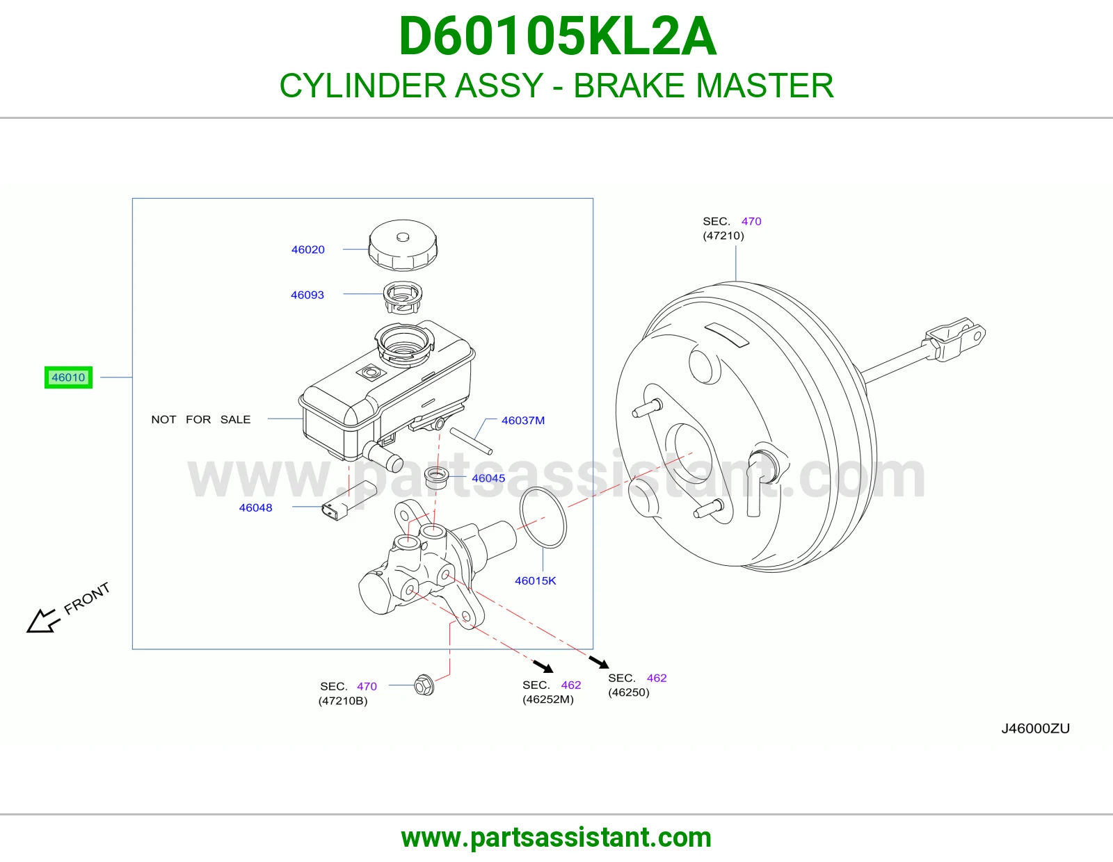 علبه فرامل D60105KL2A