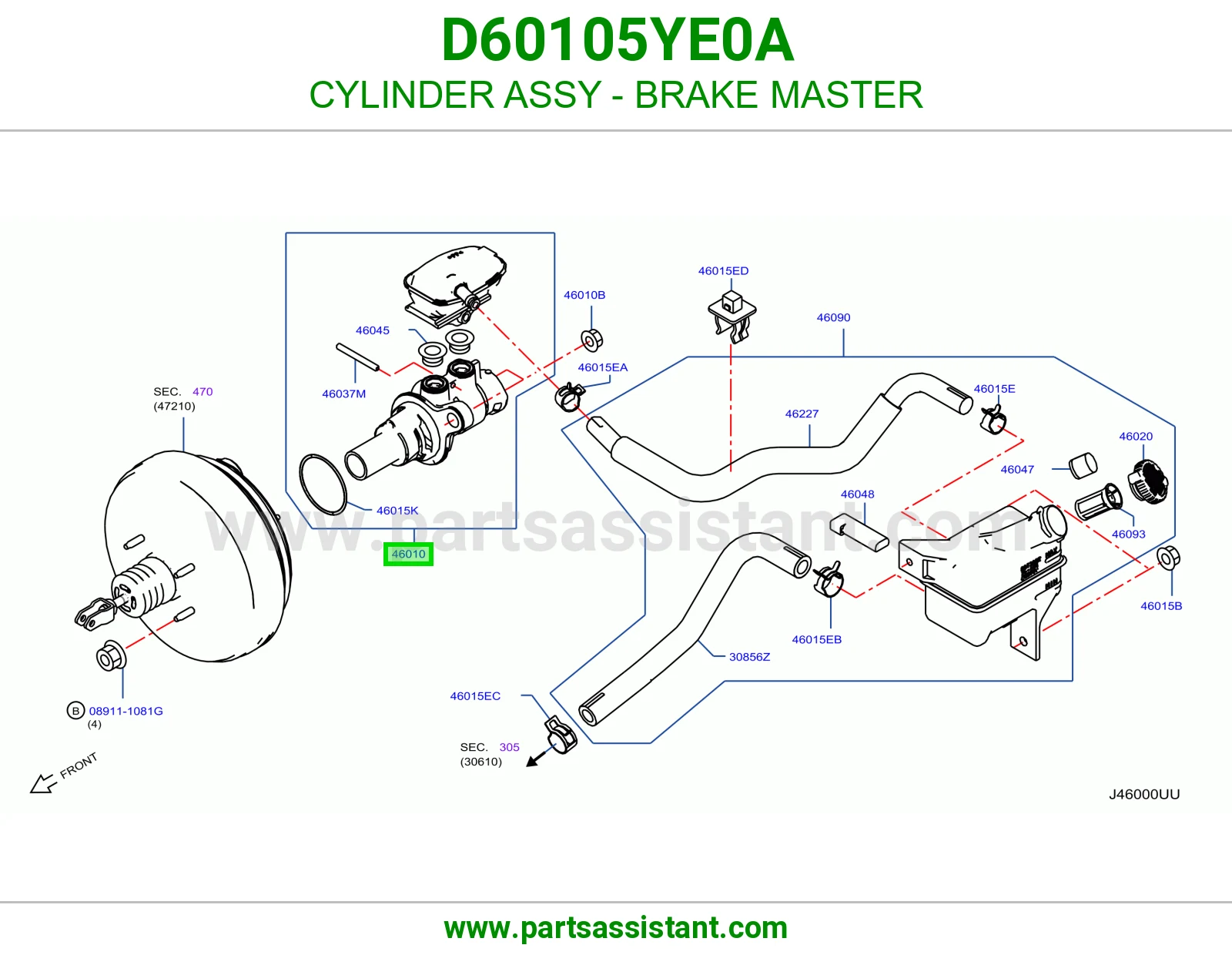 علبه فرامل D60105YE0A