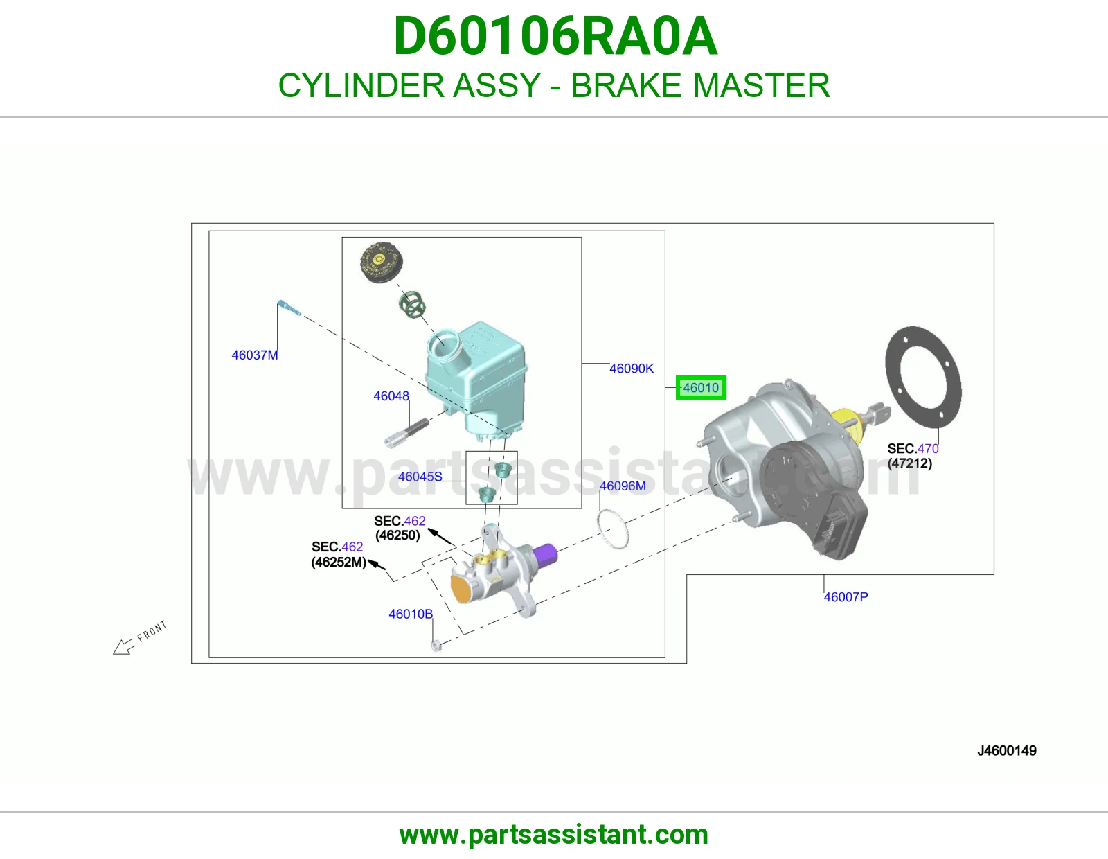 علبه فرامل D60106RA0A