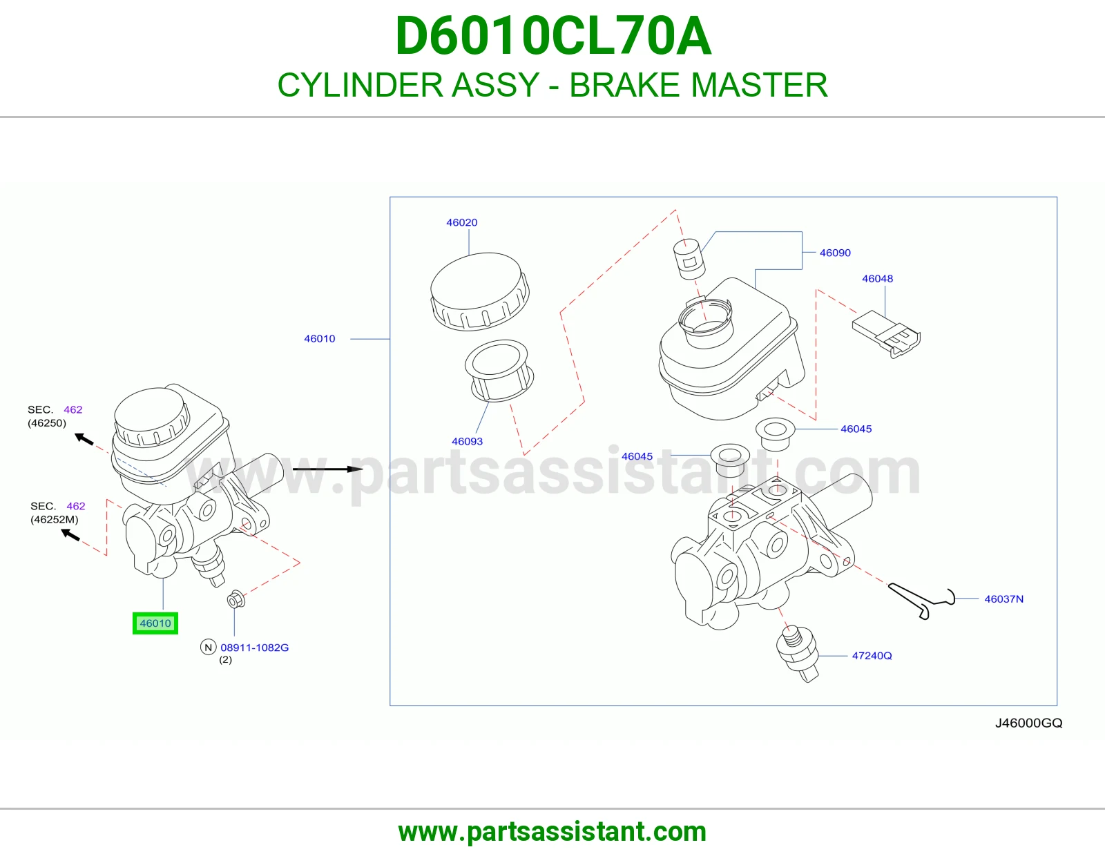 علبه فرامل D6010CL70A