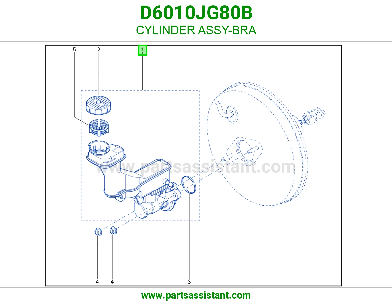 سلندر فرامل كامل D6010JG80B