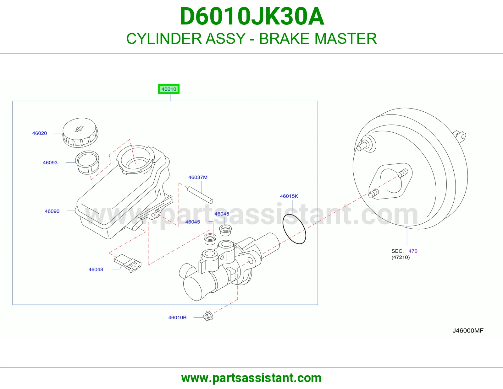علبه فرامل D6010JK30A