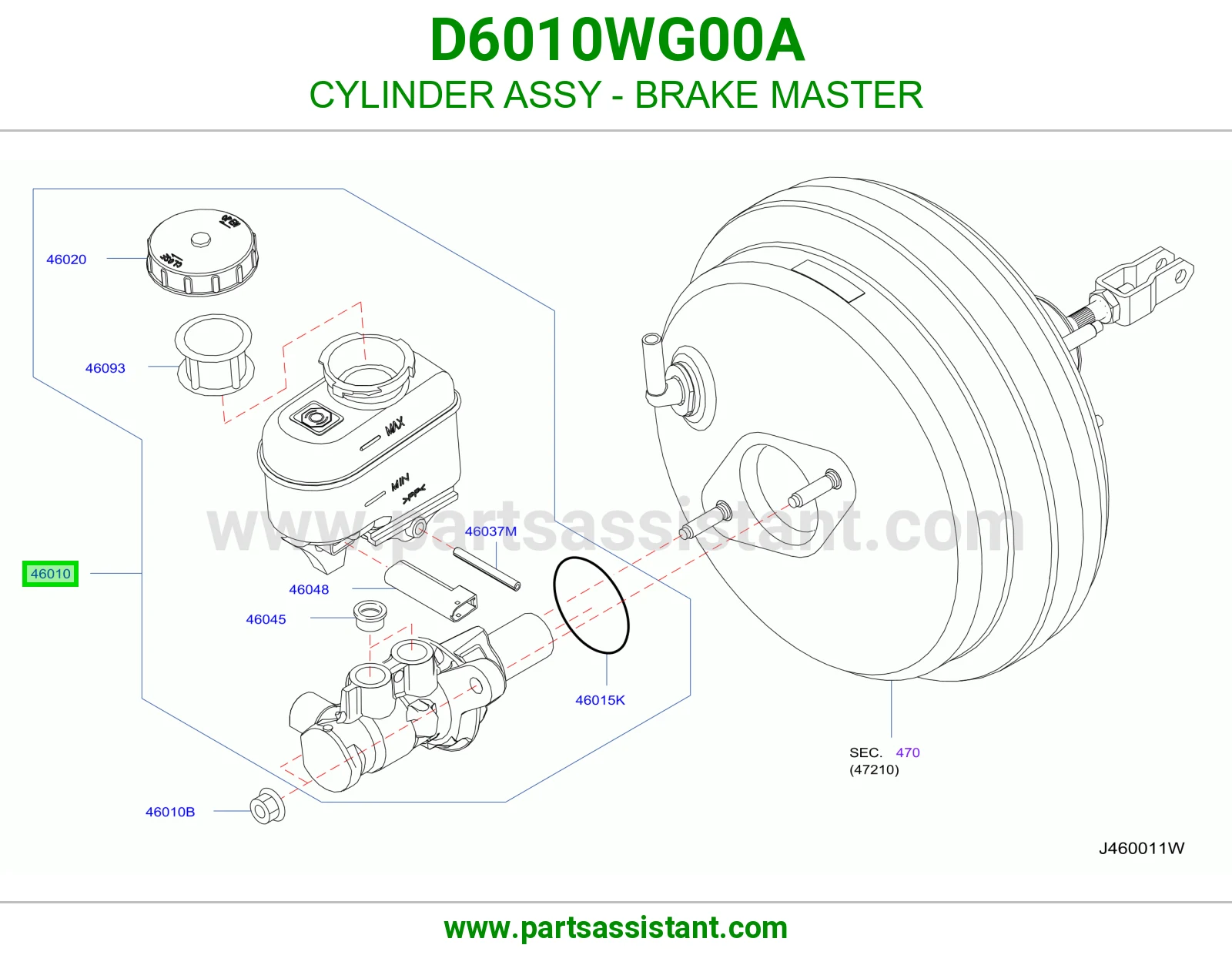 علبه فرامل D6010WG00A