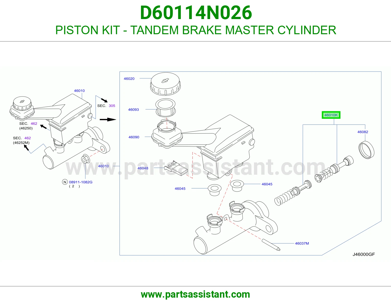 اصلاح علبه فرامل D60114N026
