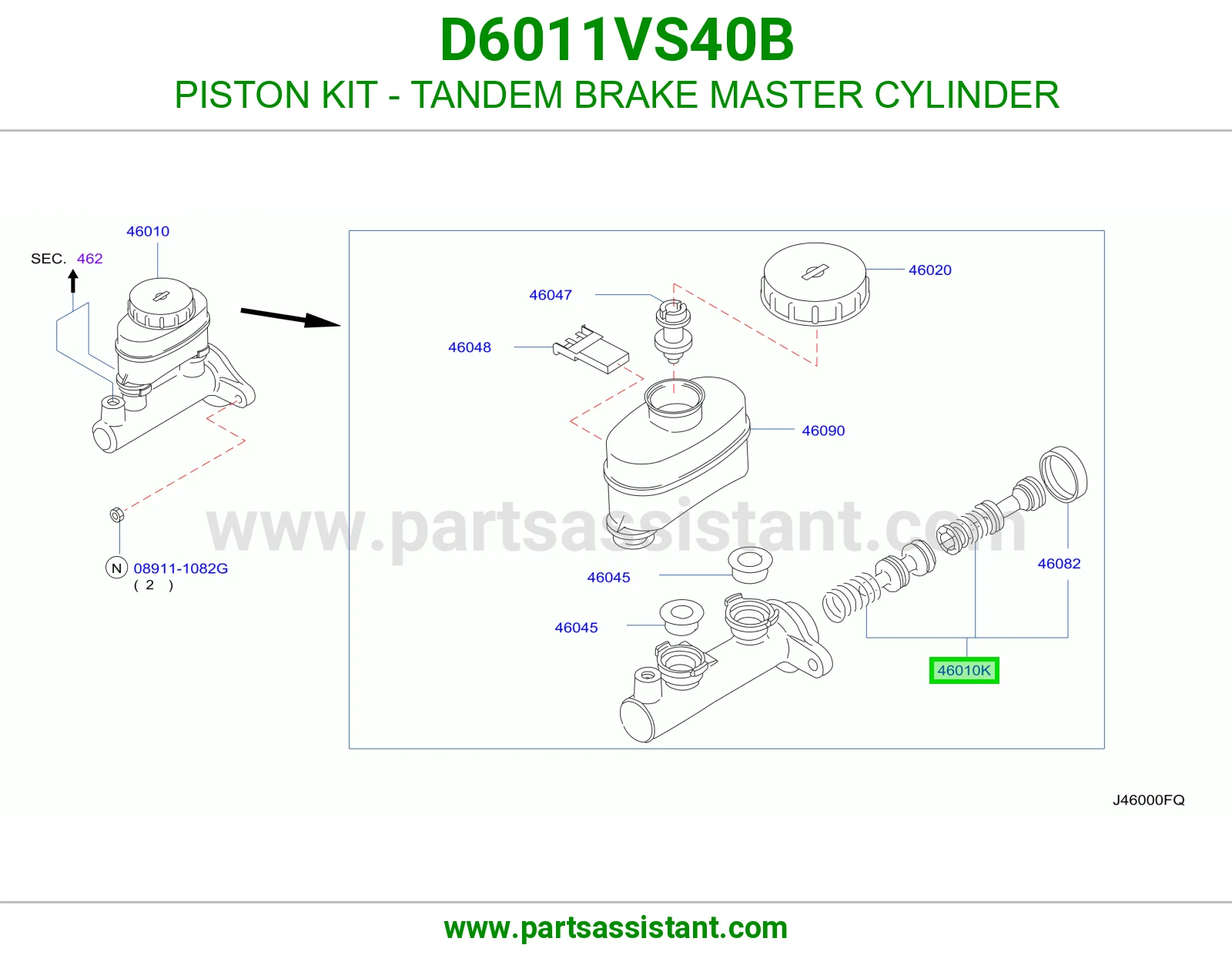 اصلاح علبه فرامل D6011VS40B