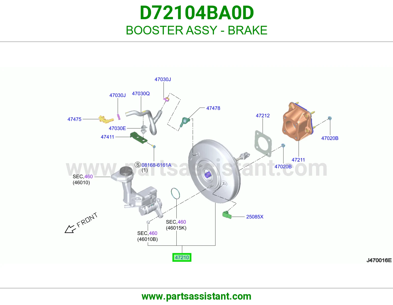 BOOSTER ASSY - BRAKE D72104BA0D