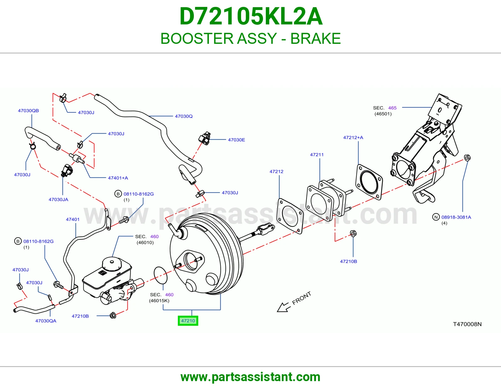 باكم فرامل كامل D72105KL2A