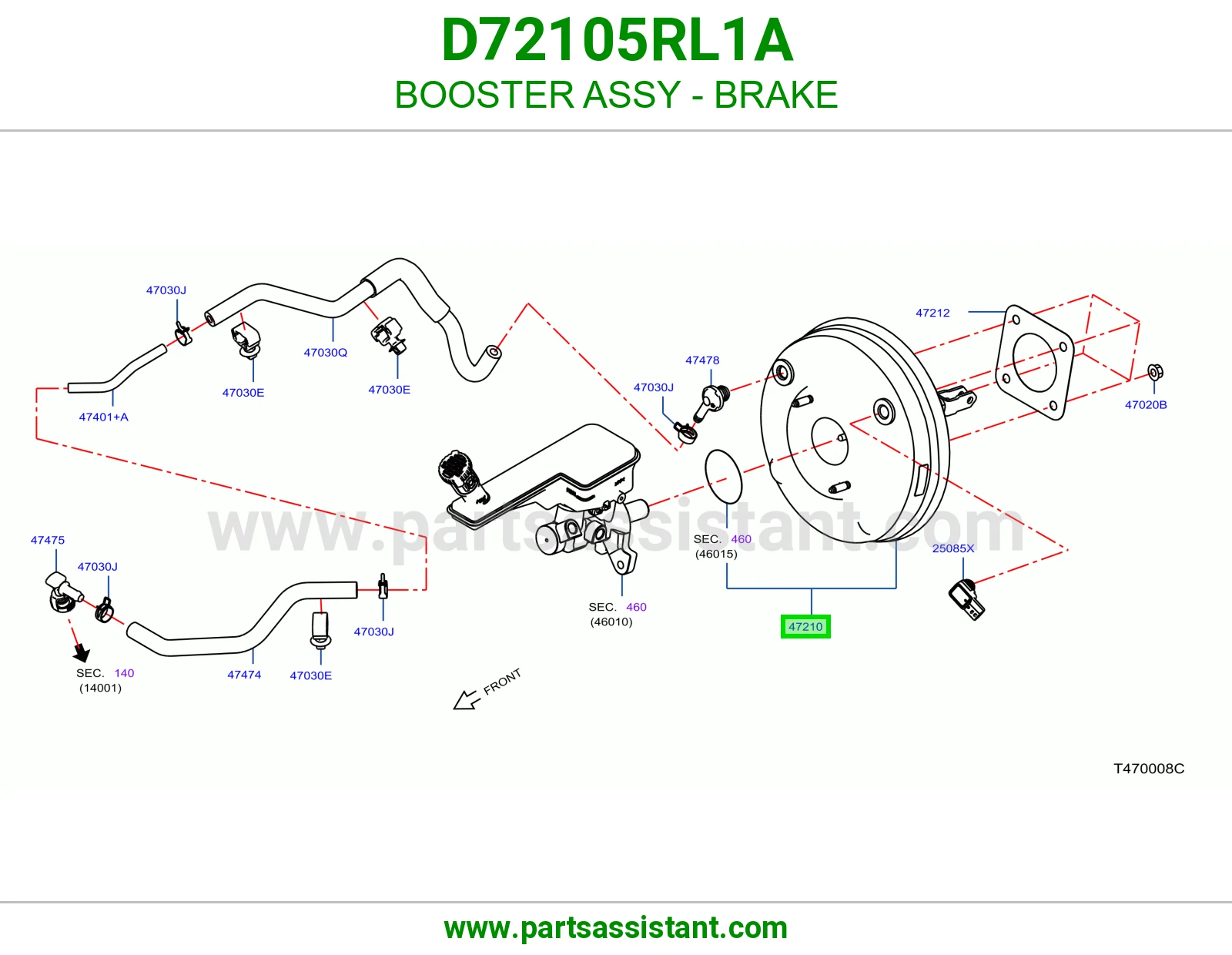 باكم فرامل كامل D72105RL1A