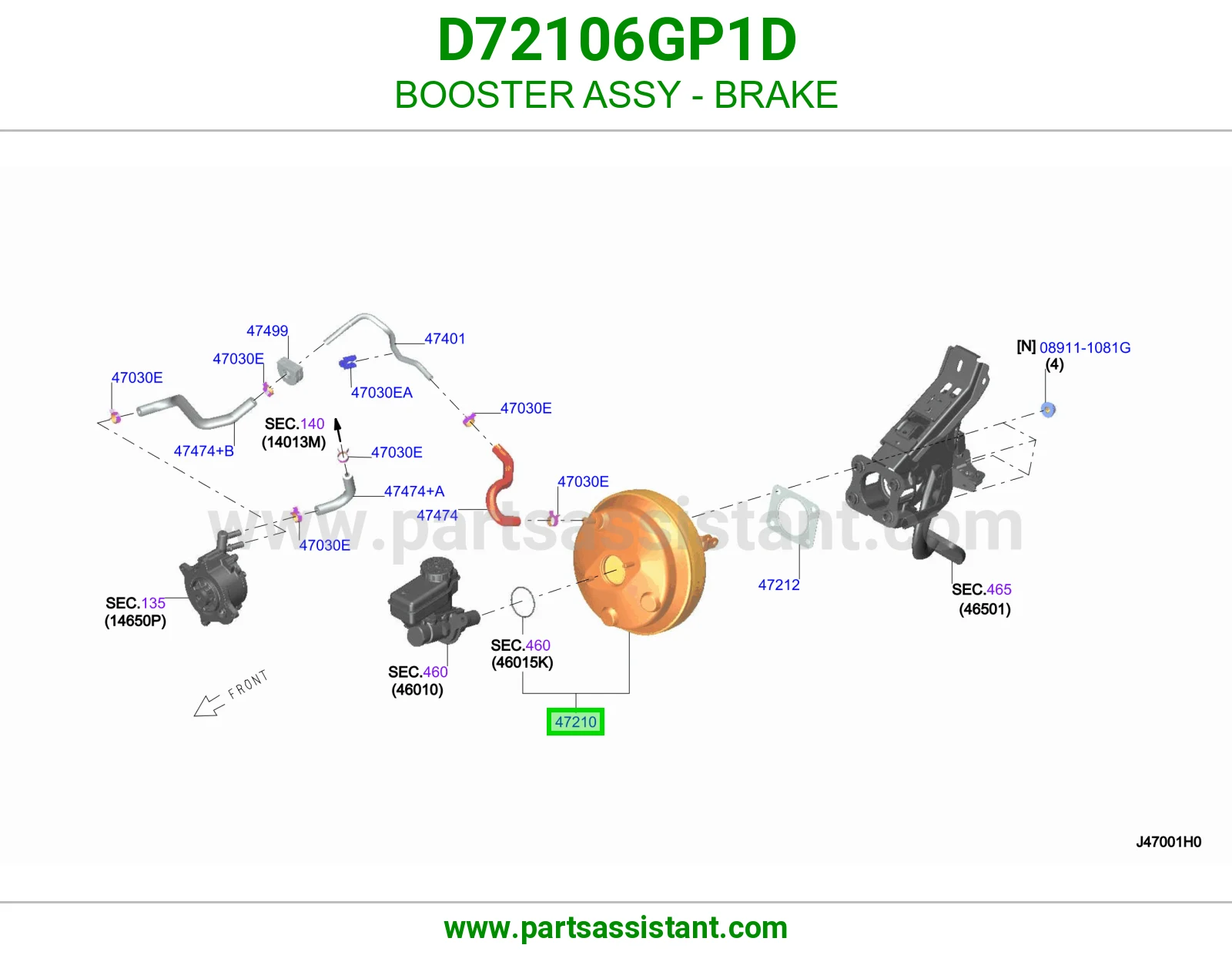باكم فرامل كامل D72106GP1D
